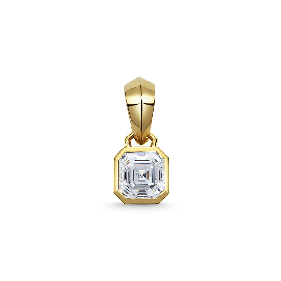 The Chunky Charm Pendant - Asscher Cut by East London jeweller Rachel Boston | Discover our collections of unique and timeless engagement rings, wedding rings, and modern fine jewellery. - Rachel Boston Jewellery