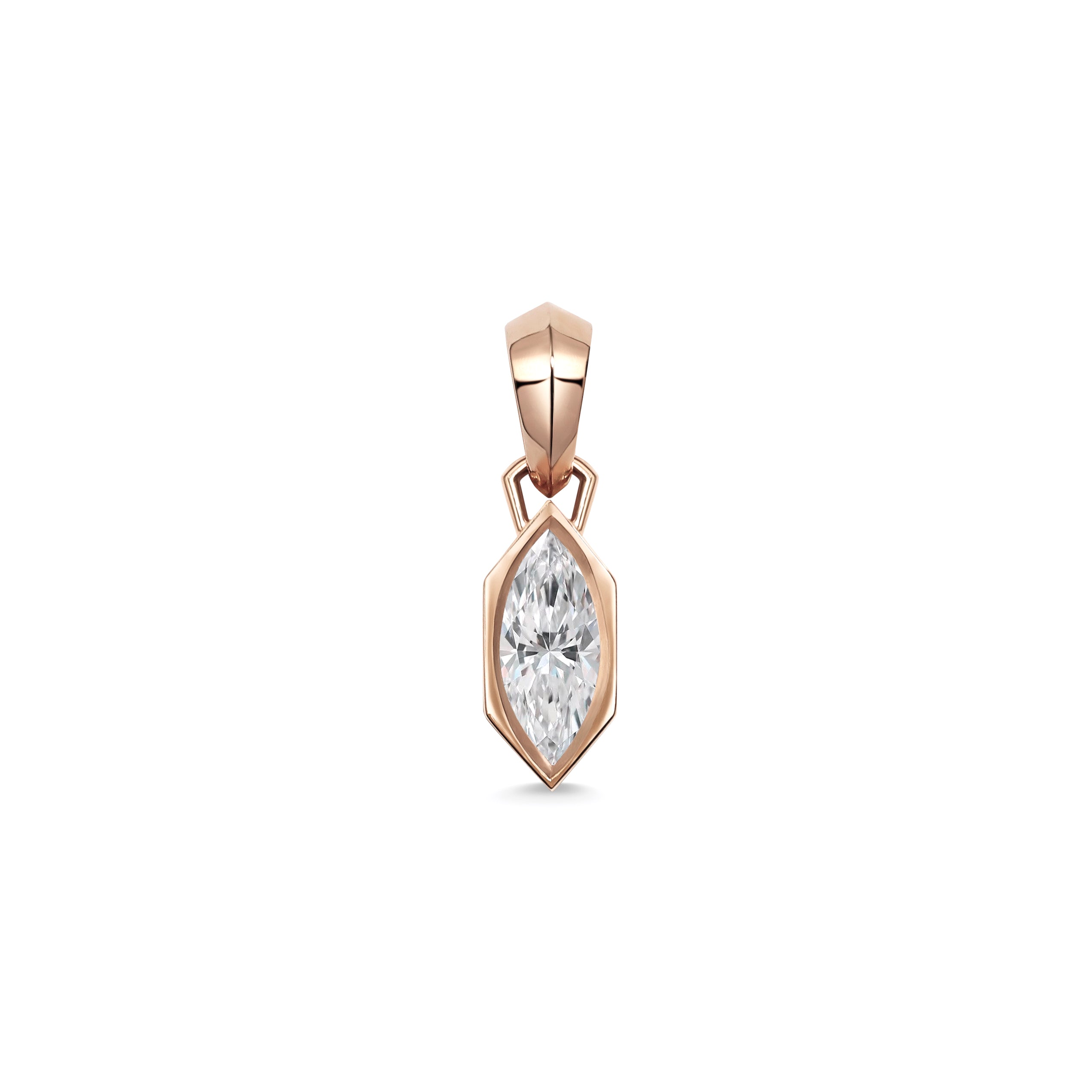 The Chunky Charm Pendant - Marquise Cut by East London jeweller Rachel Boston | Discover our collections of unique and timeless engagement rings, wedding rings, and modern fine jewellery.