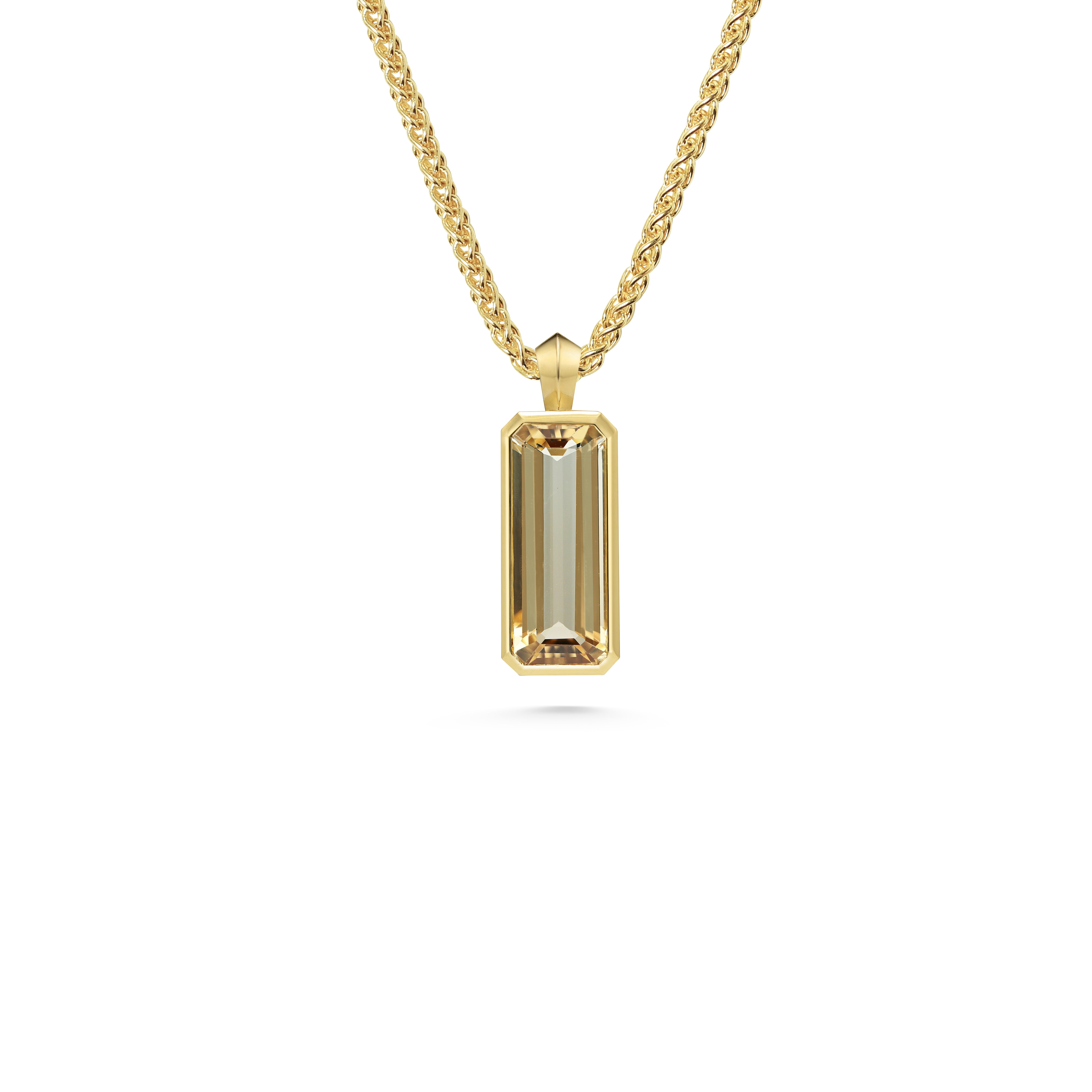 The Dahlia Necklace - 7.14ct Tourmaline by East London jeweller Rachel Boston | Discover our collections of unique and timeless engagement rings, wedding rings, and modern fine jewellery.