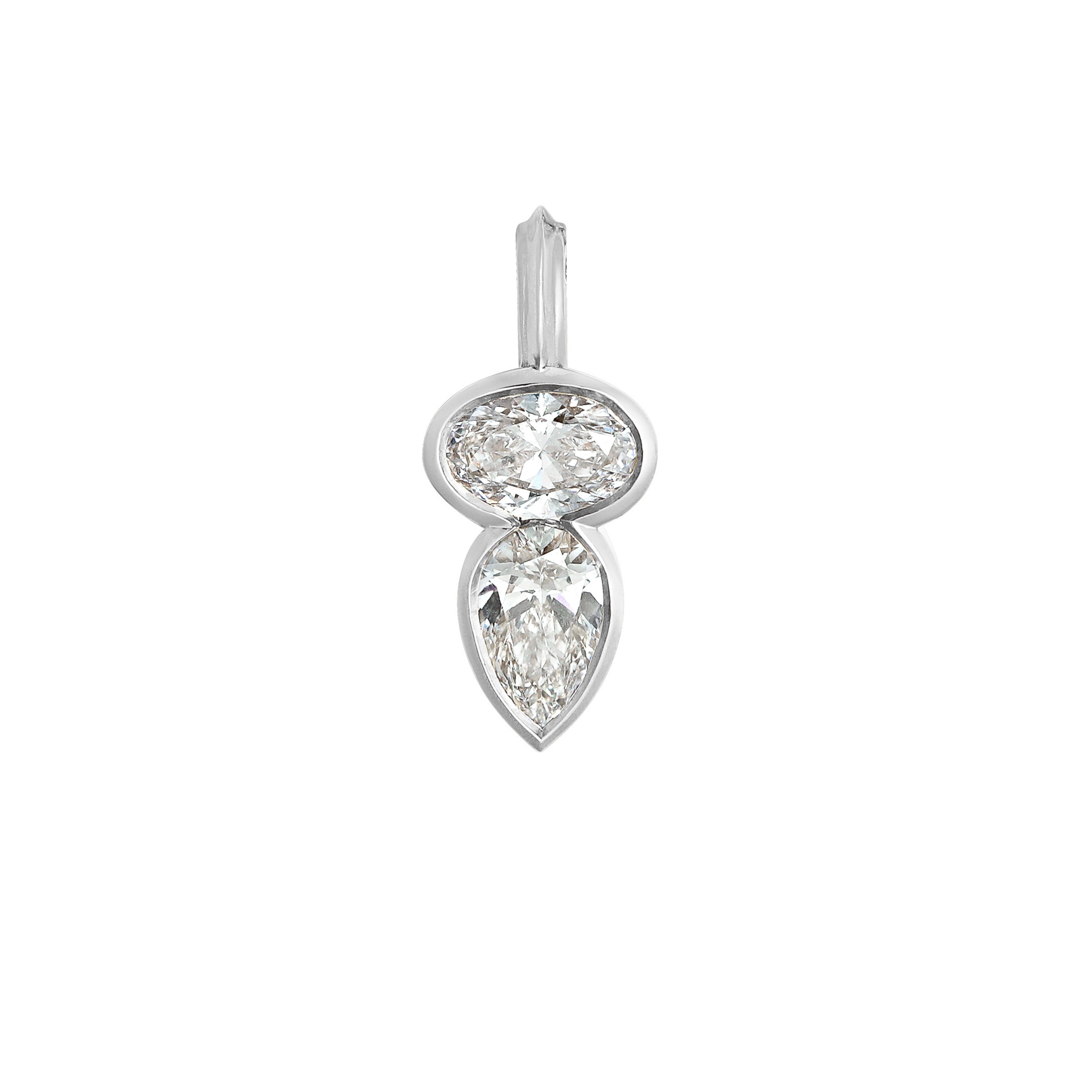 The Duet Pendant - Single Line by East London jeweller Rachel Boston | Discover our collections of unique and timeless engagement rings, wedding rings, and modern fine jewellery.