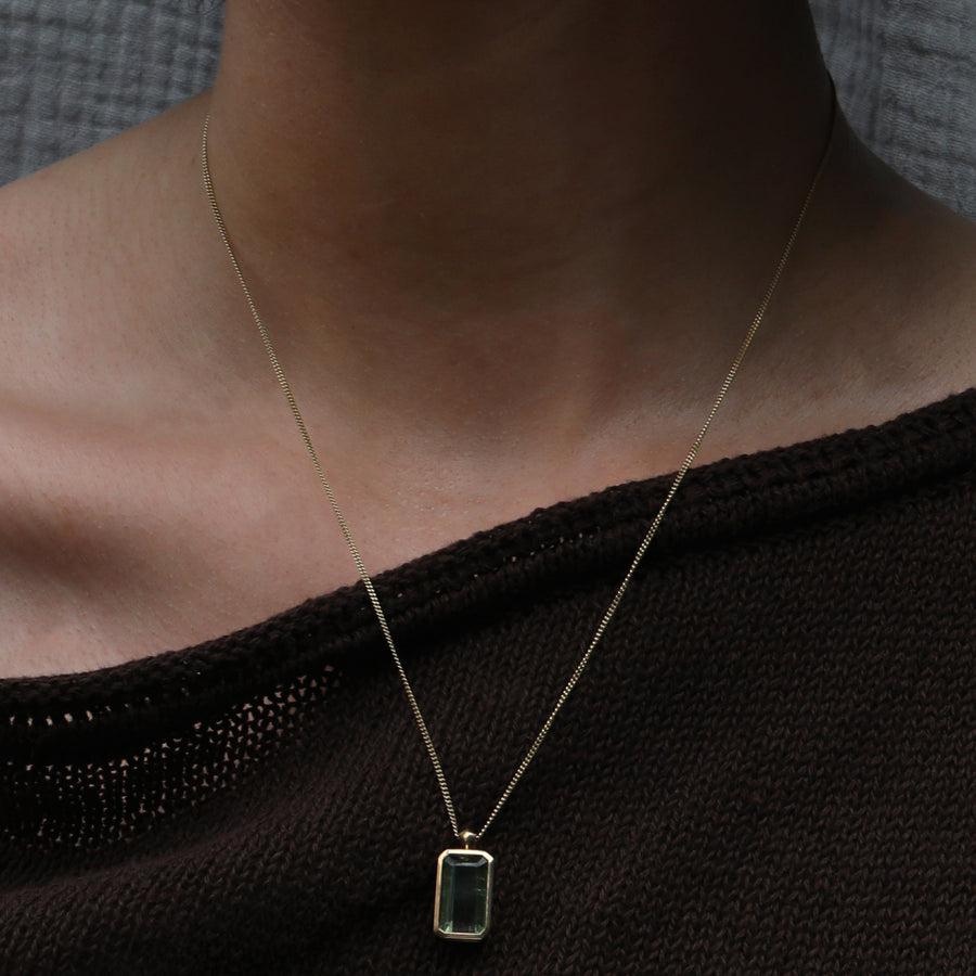 The Dianthus Necklace - 5.77ct Tourmaline by East London jeweller Rachel Boston | Discover our collections of unique and timeless engagement rings, wedding rings, and modern fine jewellery. - Rachel Boston Jewellery