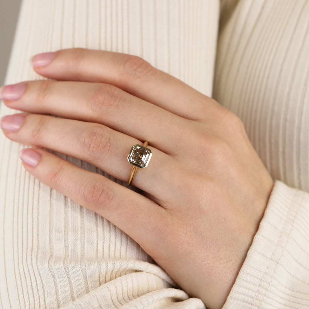 The X- Hautvilliers Ring by East London jeweller Rachel Boston | Discover our collections of unique and timeless engagement rings, wedding rings, and modern fine jewellery.