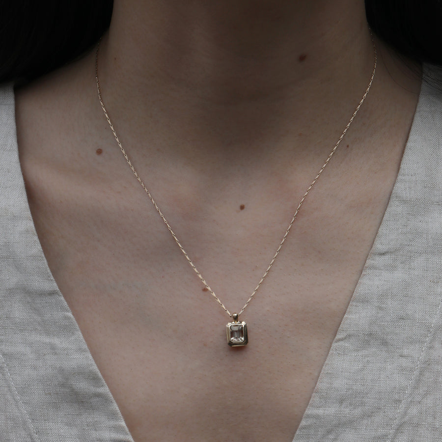 The Helleborus Necklace - 1.58ct Tourmaline by East London jeweller Rachel Boston | Discover our collections of unique and timeless engagement rings, wedding rings, and modern fine jewellery. - Rachel Boston Jewellery