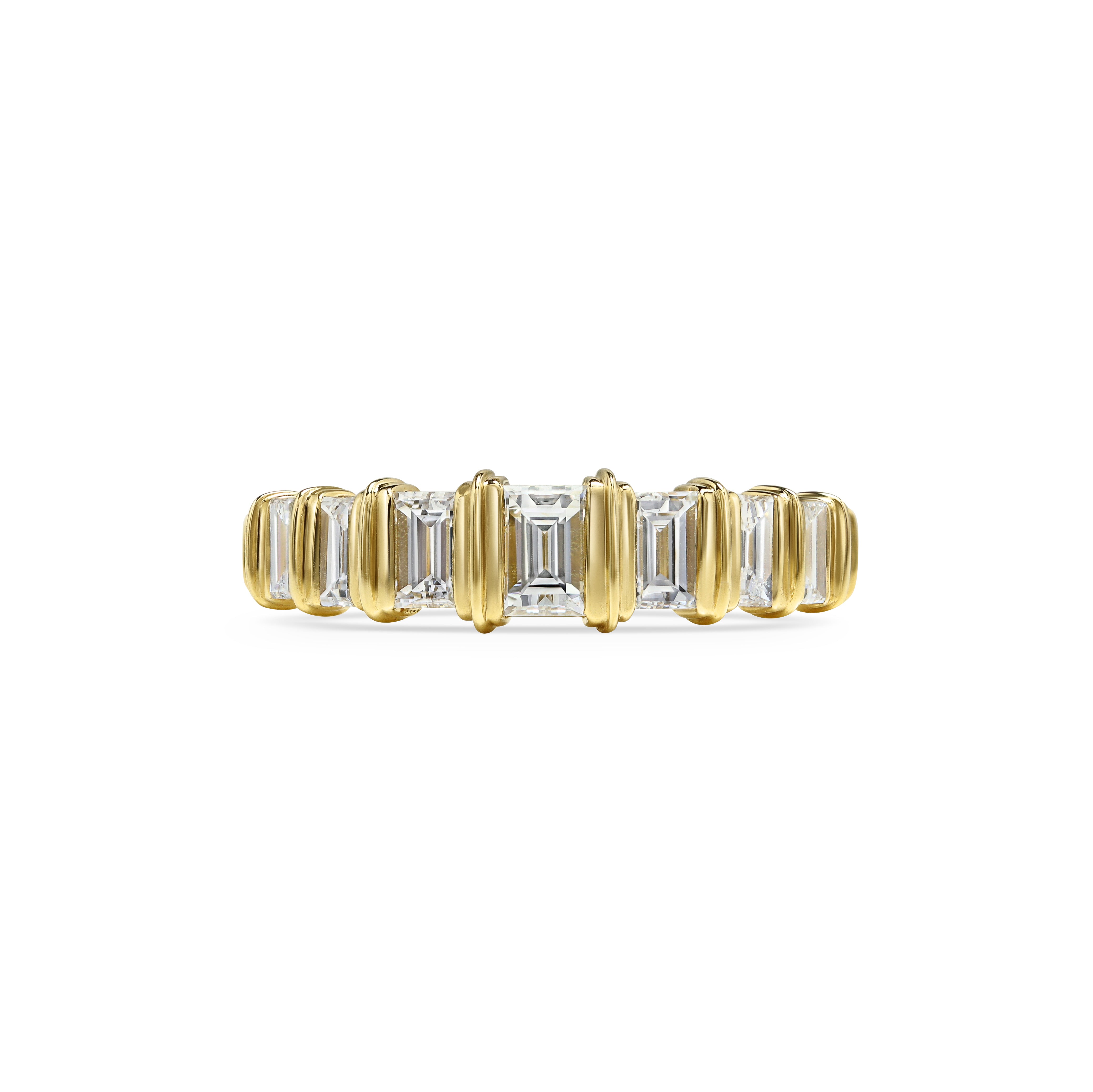 The Tapered Jarvis Ring by East London jeweller Rachel Boston | Discover our collections of unique and timeless engagement rings, wedding rings, and modern fine jewellery.