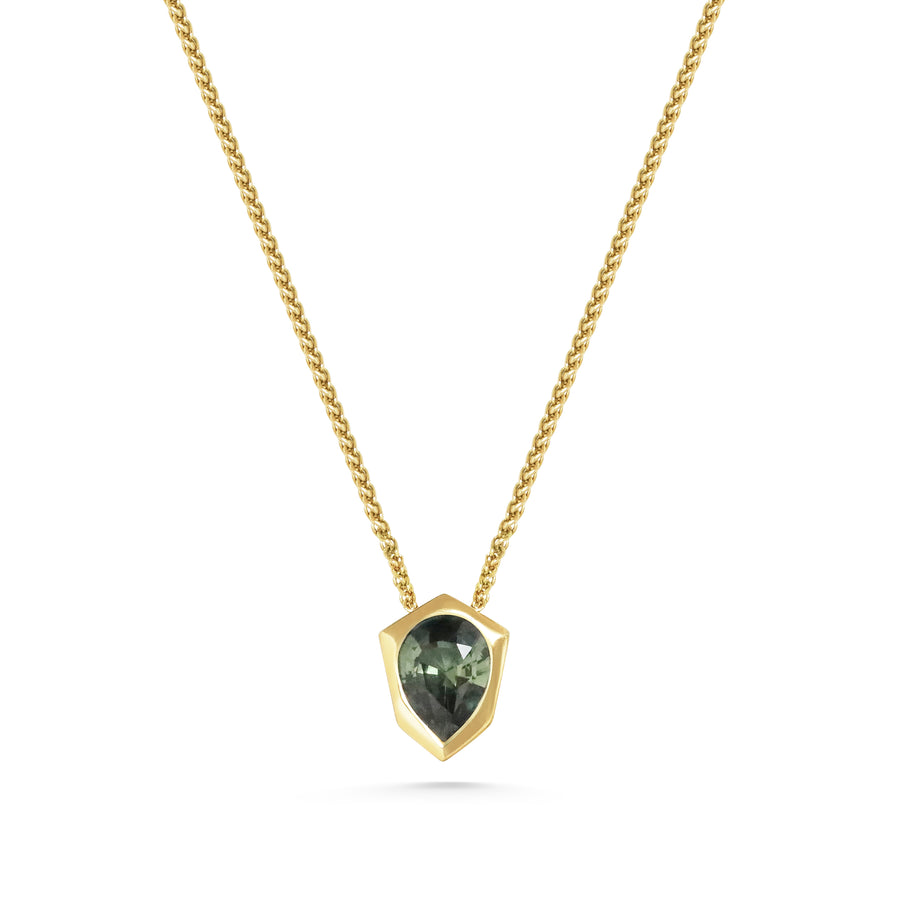 The Komos Necklace- 1ct Green by East London jeweller Rachel Boston | Discover our collections of unique and timeless engagement rings, wedding rings, and modern fine jewellery. - Rachel Boston Jewellery