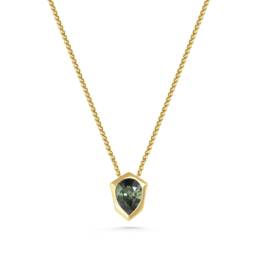 The X - Komos Necklace- 1ct Green by East London jeweller Rachel Boston | Discover our collections of unique and timeless engagement rings, wedding rings, and modern fine jewellery. - Rachel Boston Jewellery
