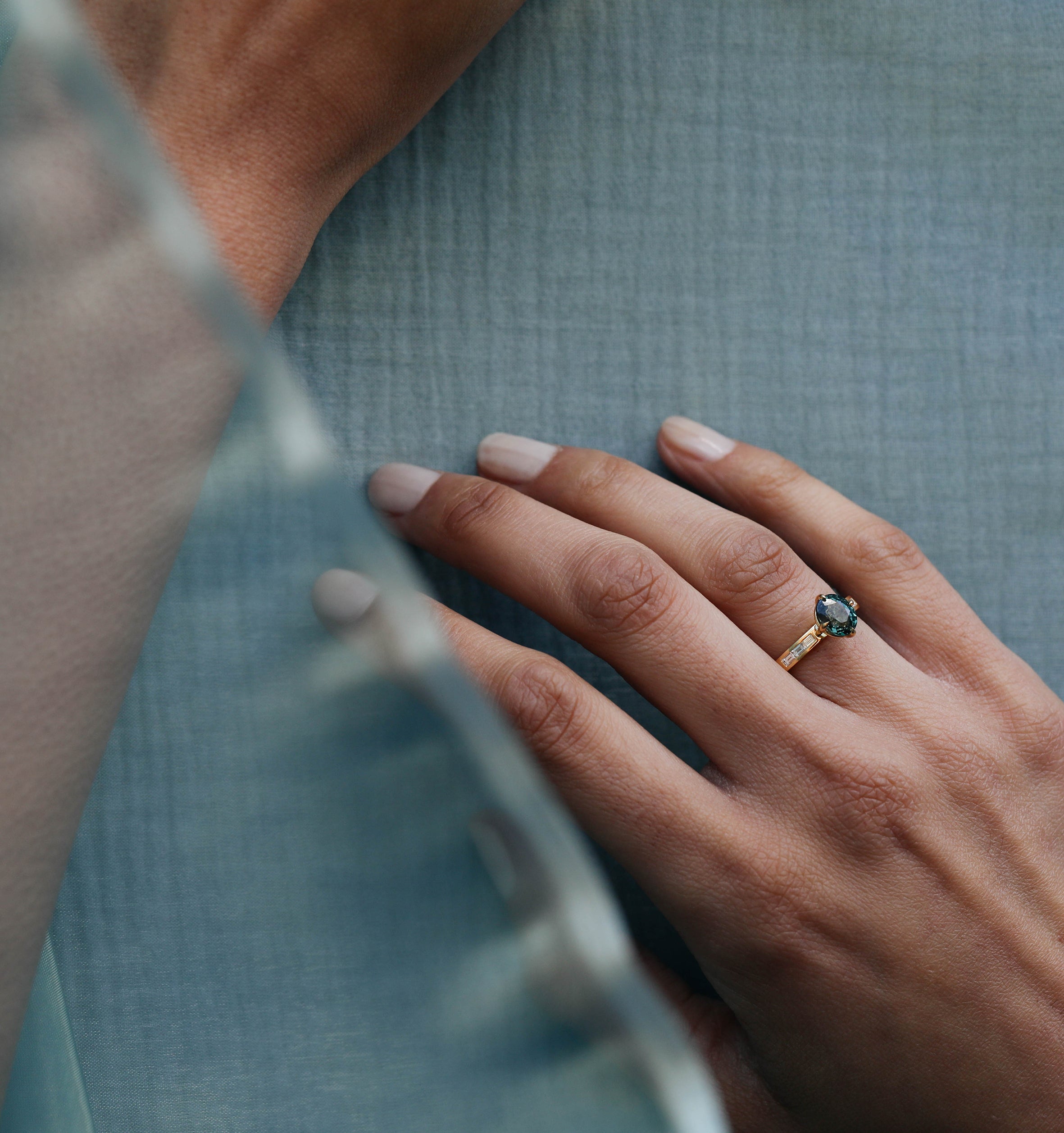 The X - Litanie Ring by East London jeweller Rachel Boston | Discover our collections of unique and timeless engagement rings, wedding rings, and modern fine jewellery.