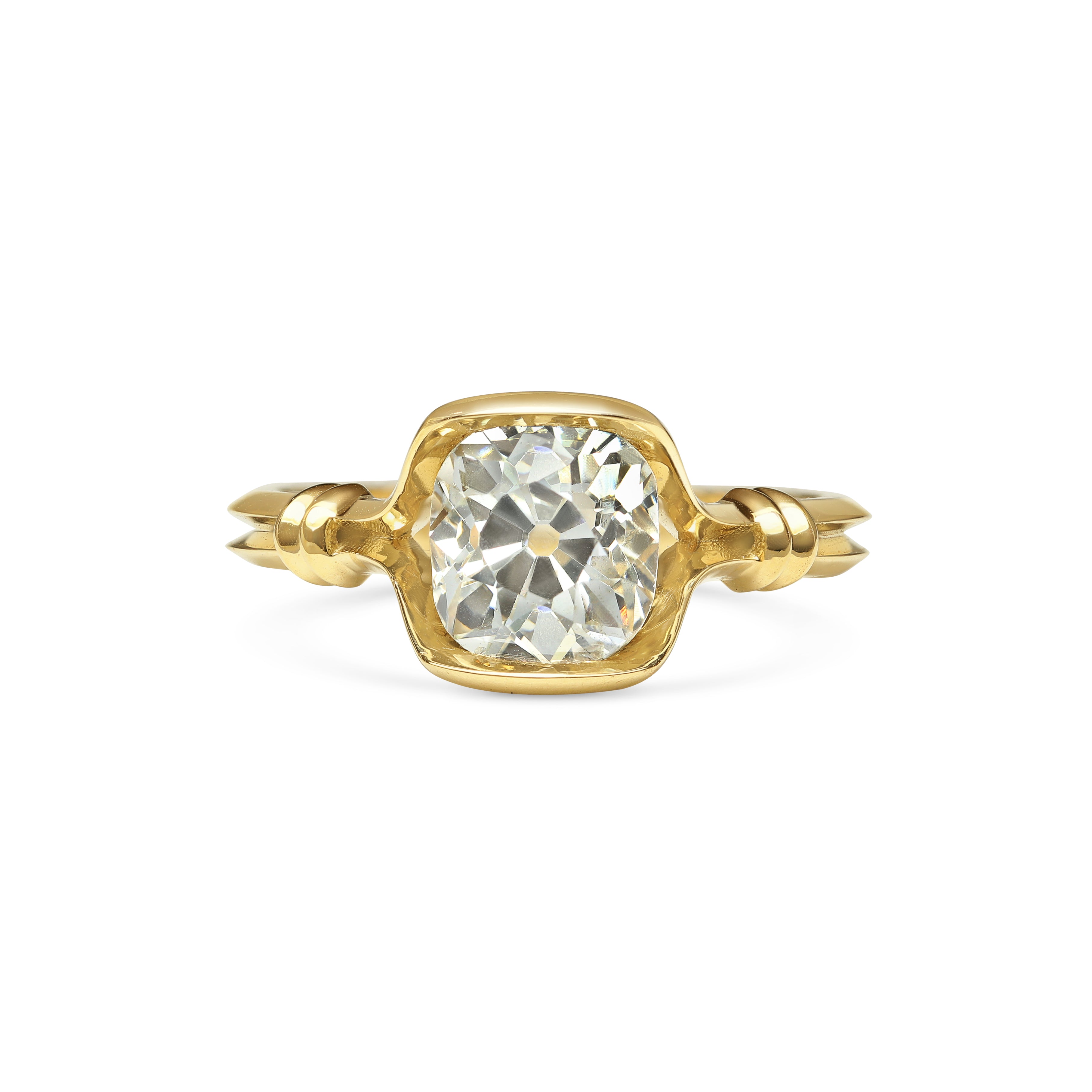 The X - OLWEN Ring by East London jeweller Rachel Boston | Discover our collections of unique and timeless engagement rings, wedding rings, and modern fine jewellery.