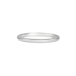 Polished D Shape Band - 1.5mm