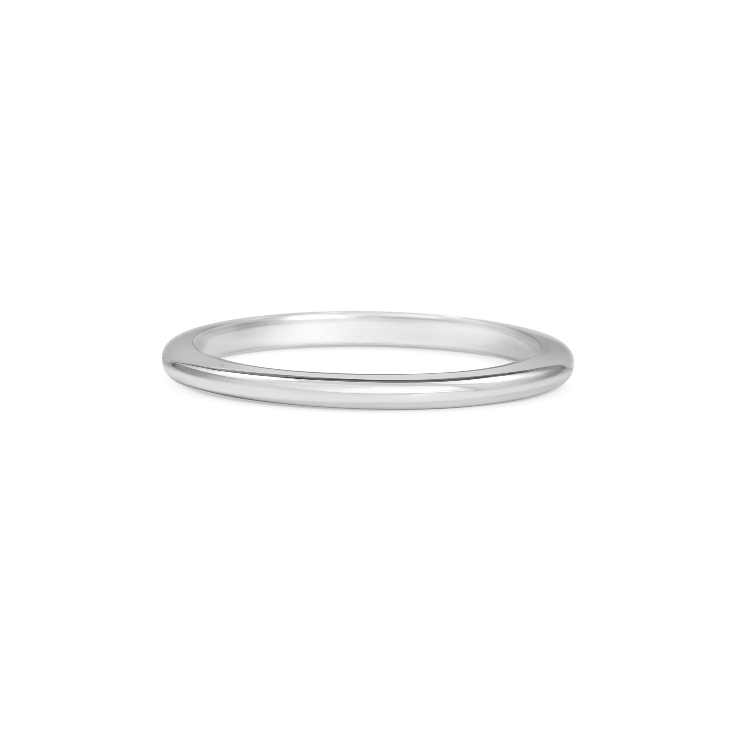 The Polished D Shape Band - 1.5mm by East London jeweller Rachel Boston | Discover our collections of unique and timeless engagement rings, wedding rings, and modern fine jewellery.