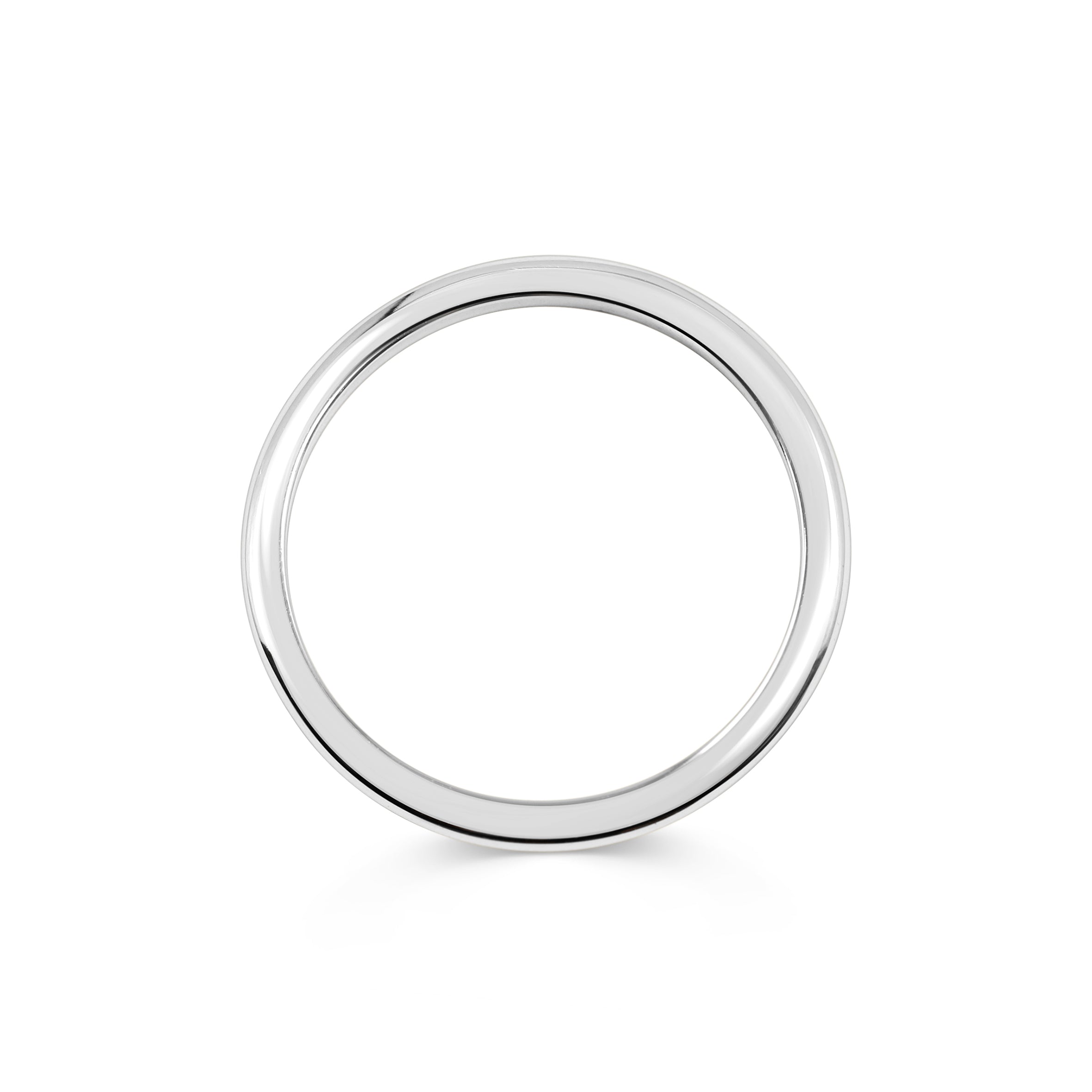 The Polished D Shape Band - 1.5mm by East London jeweller Rachel Boston | Discover our collections of unique and timeless engagement rings, wedding rings, and modern fine jewellery.