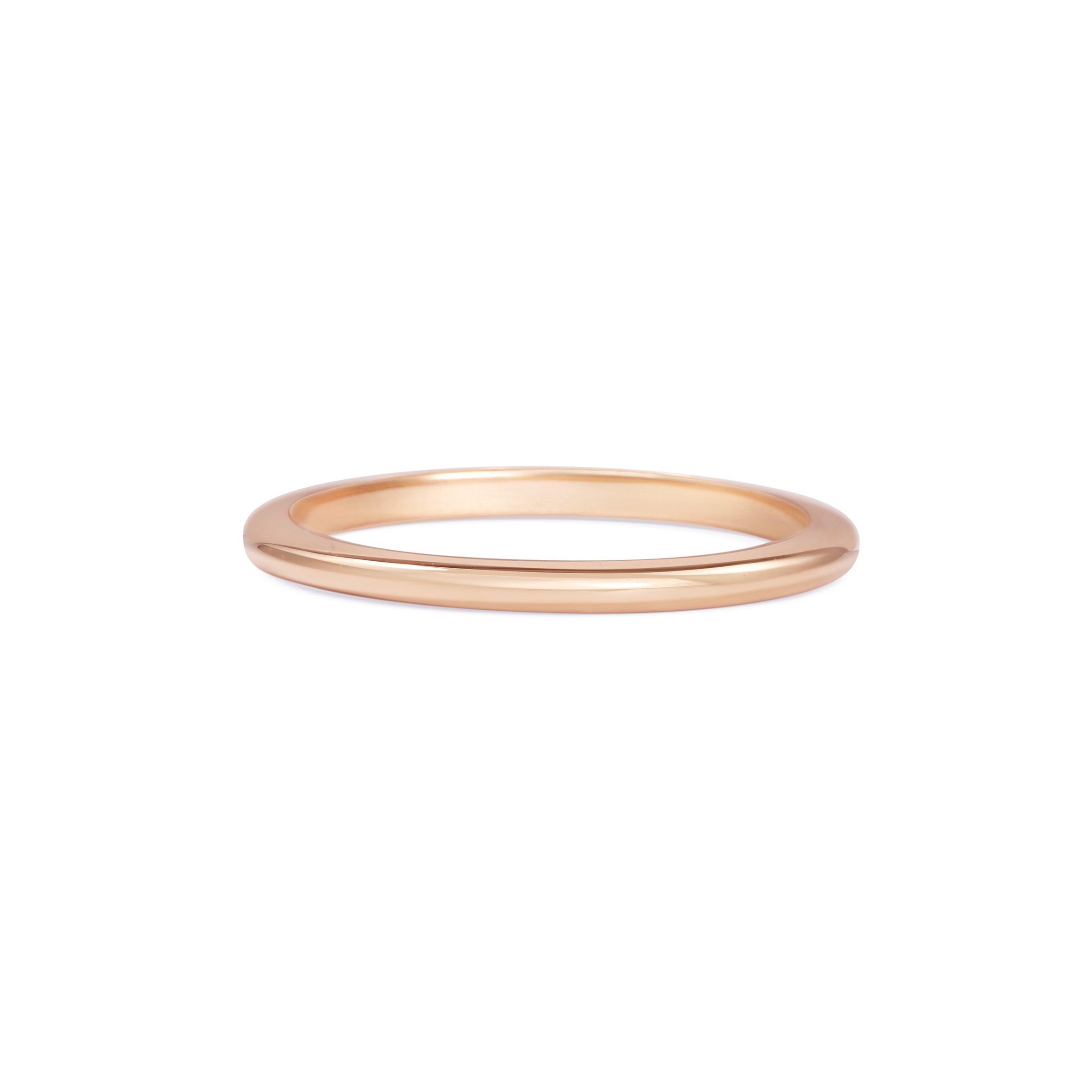 The Polished D Shape Band - 1.5mm by East London jeweller Rachel Boston | Discover our collections of unique and timeless engagement rings, wedding rings, and modern fine jewellery.