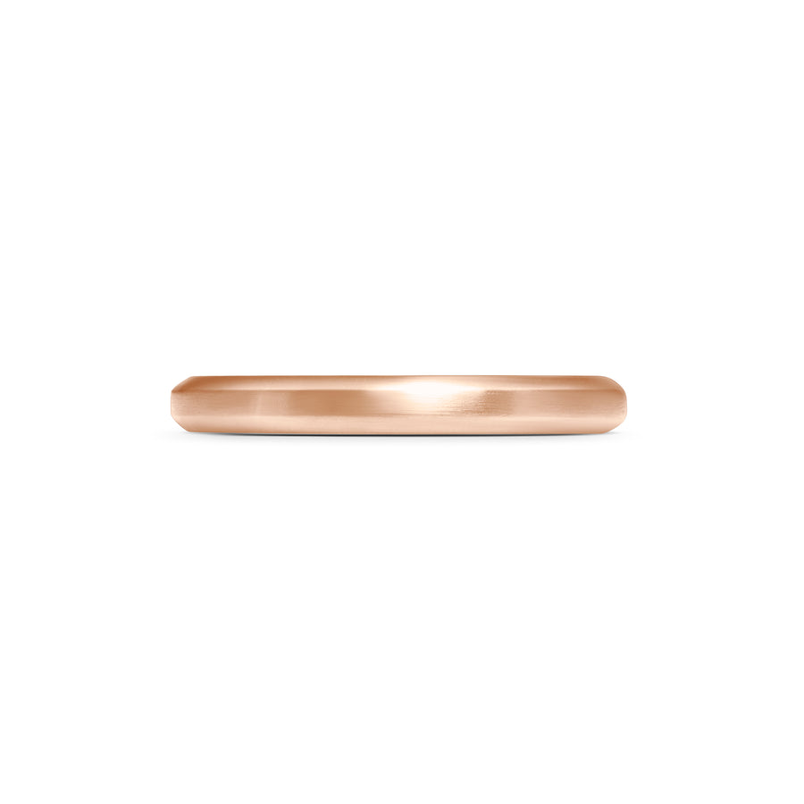 The Chamfered Edge Wedding Band - Matte - 2.5mm by East London jeweller Rachel Boston | Discover our collections of unique and timeless engagement rings, wedding rings, and modern fine jewellery. - Rachel Boston Jewellery