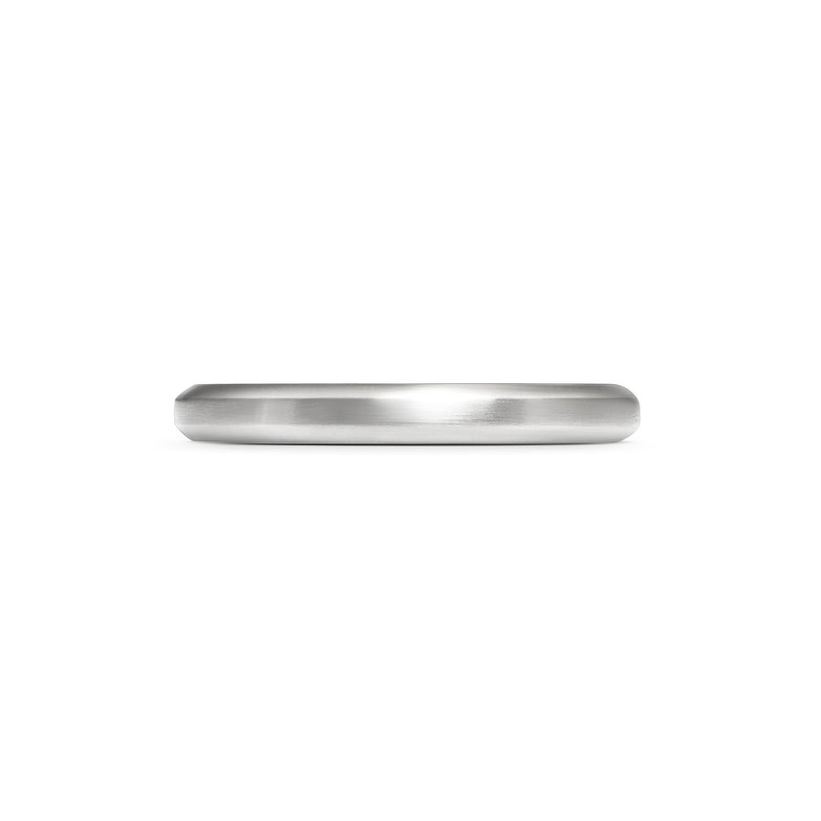 The Chamfered Edge Wedding Band - Matte - 2.5mm by East London jeweller Rachel Boston | Discover our collections of unique and timeless engagement rings, wedding rings, and modern fine jewellery. - Rachel Boston Jewellery