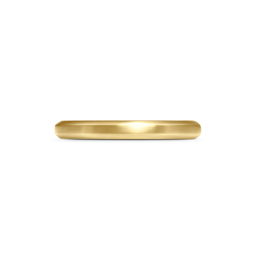 The Chamfered Edge Wedding Band - Matte - 2.5mm by East London jeweller Rachel Boston | Discover our collections of unique and timeless engagement rings, wedding rings, and modern fine jewellery. - Rachel Boston Jewellery