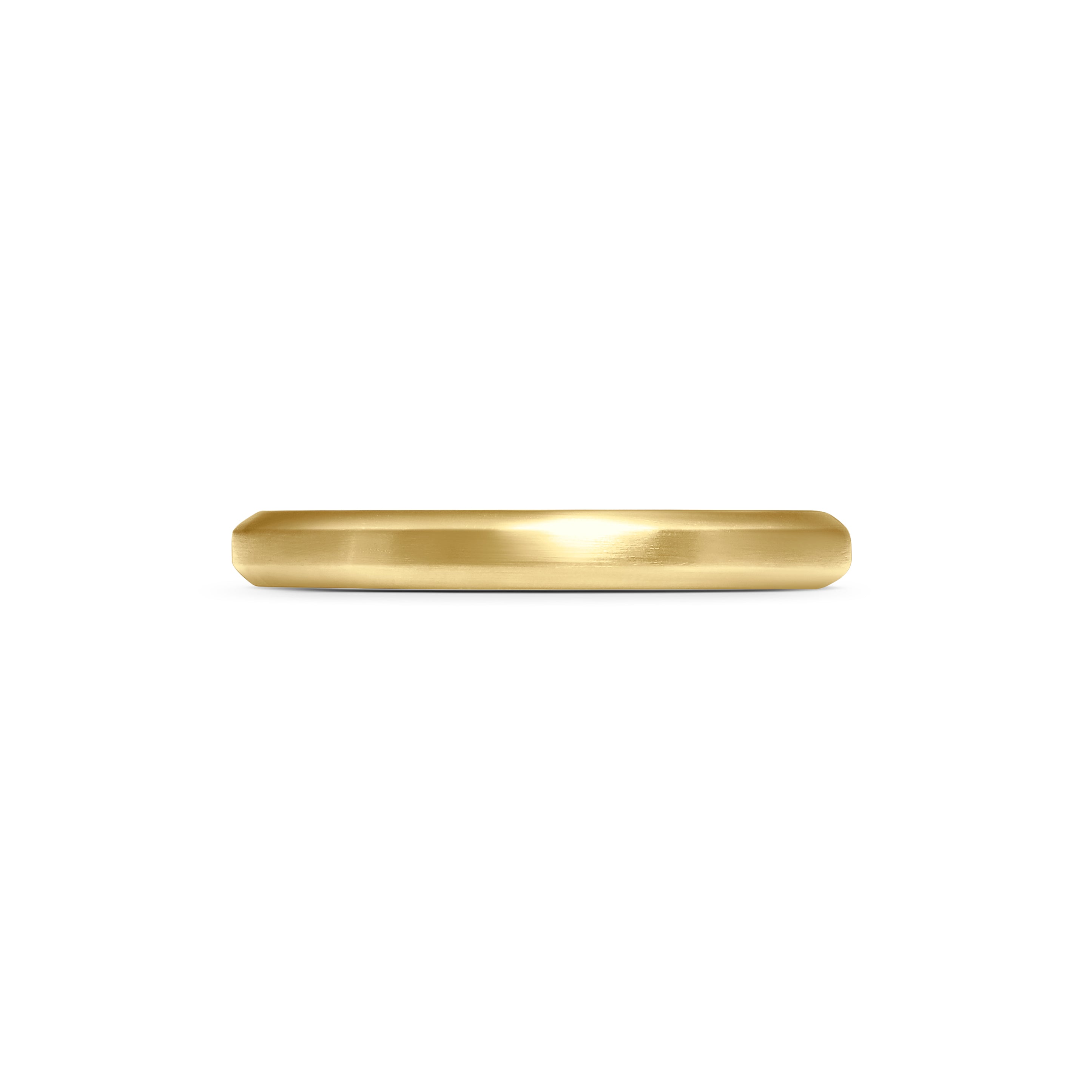 The Chamfered Edge Wedding Band - Matte - 2.5mm by East London jeweller Rachel Boston | Discover our collections of unique and timeless engagement rings, wedding rings, and modern fine jewellery.