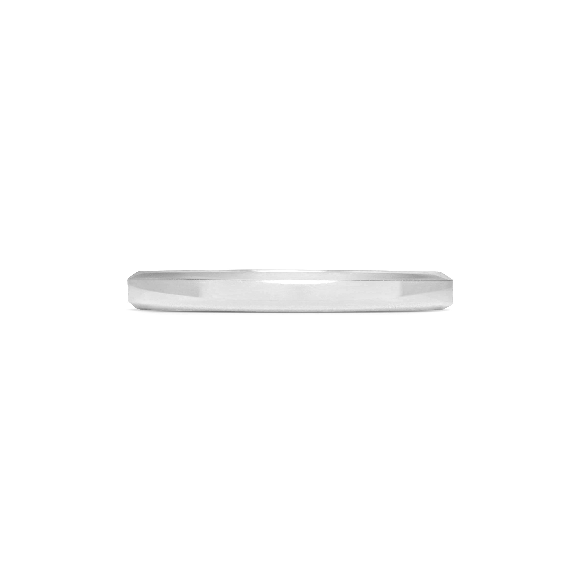 The Chamfered Edge Wedding Band - Polished - 2.5mm by East London jeweller Rachel Boston | Discover our collections of unique and timeless engagement rings, wedding rings, and modern fine jewellery.