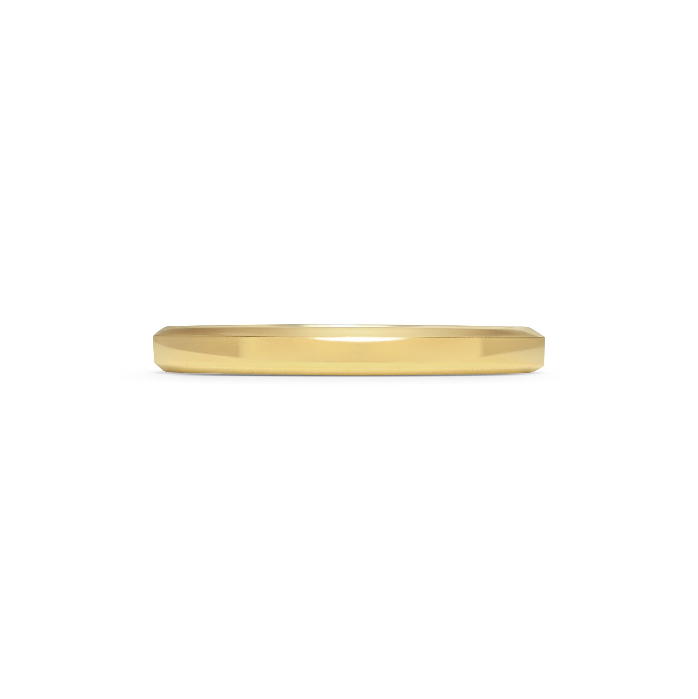 The Chamfered Edge Wedding Band - Polished - 2.5mm by East London jeweller Rachel Boston | Discover our collections of unique and timeless engagement rings, wedding rings, and modern fine jewellery.