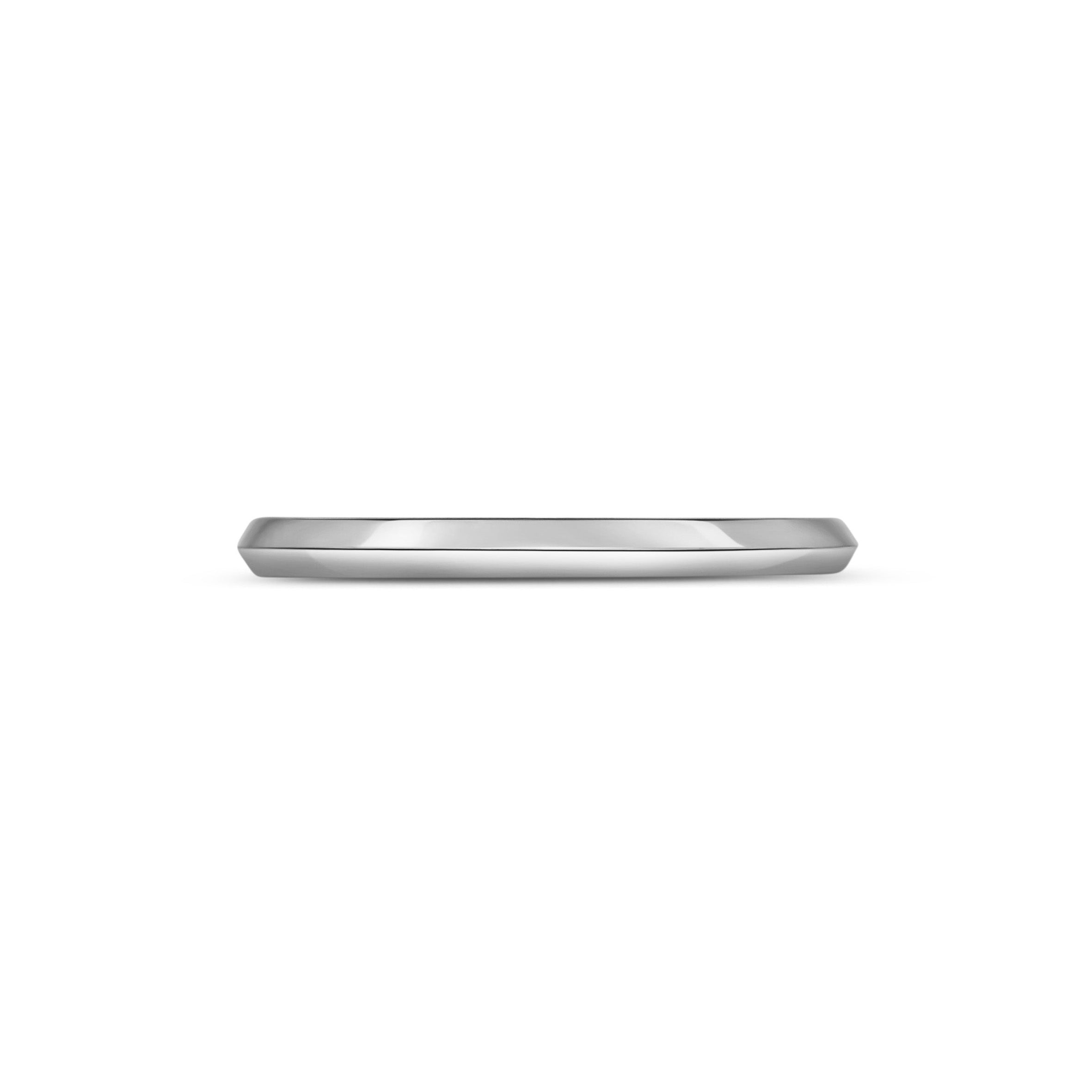 The Knife Edge Band - 2mm by East London jeweller Rachel Boston | Discover our collections of unique and timeless engagement rings, wedding rings, and modern fine jewellery.