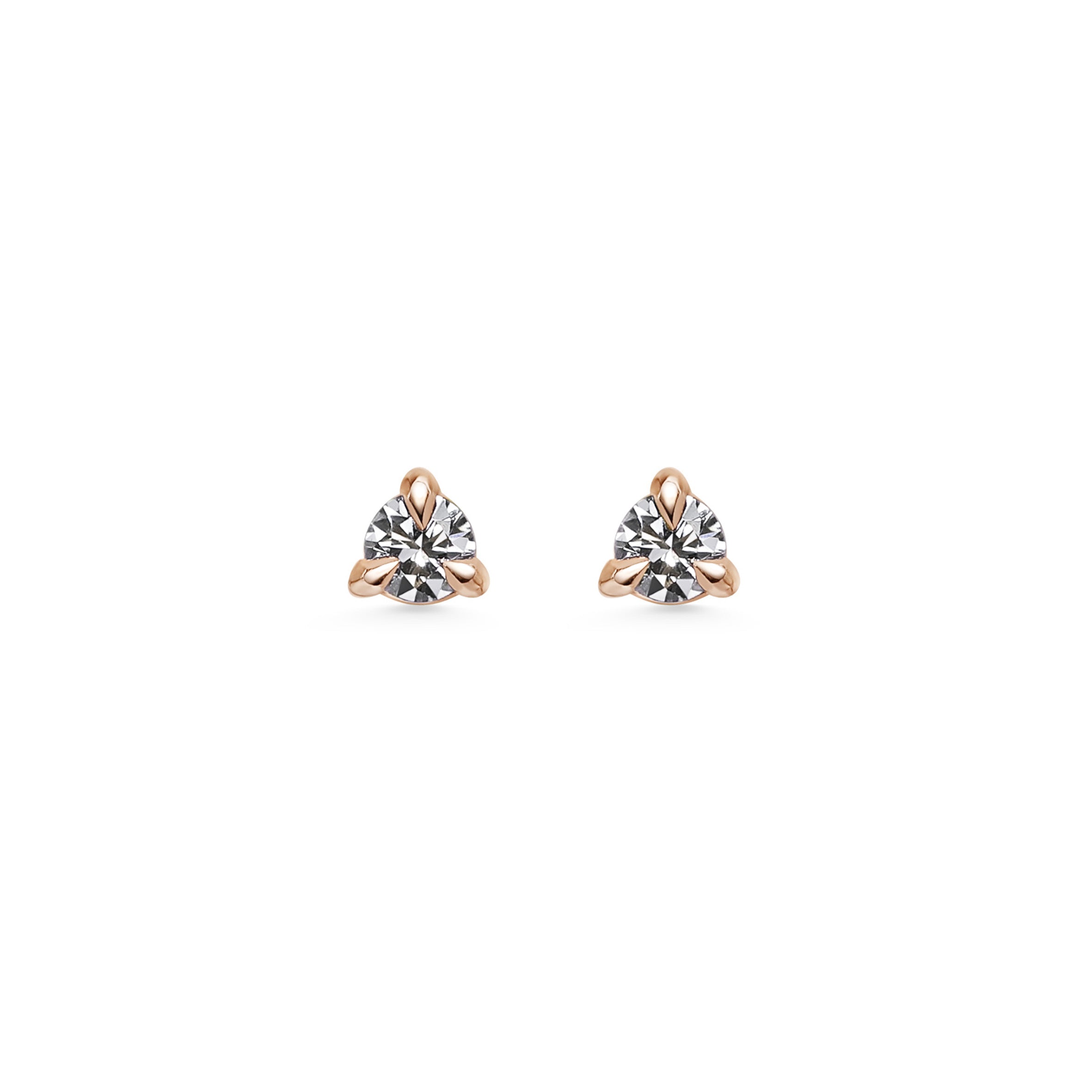 The 2mm Round Diamond Stud Earrings by East London jeweller Rachel Boston | Discover our collections of unique and timeless engagement rings, wedding rings, and modern fine jewellery.