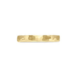 Polished Hammered Flat Wedding Band - 3.5mm