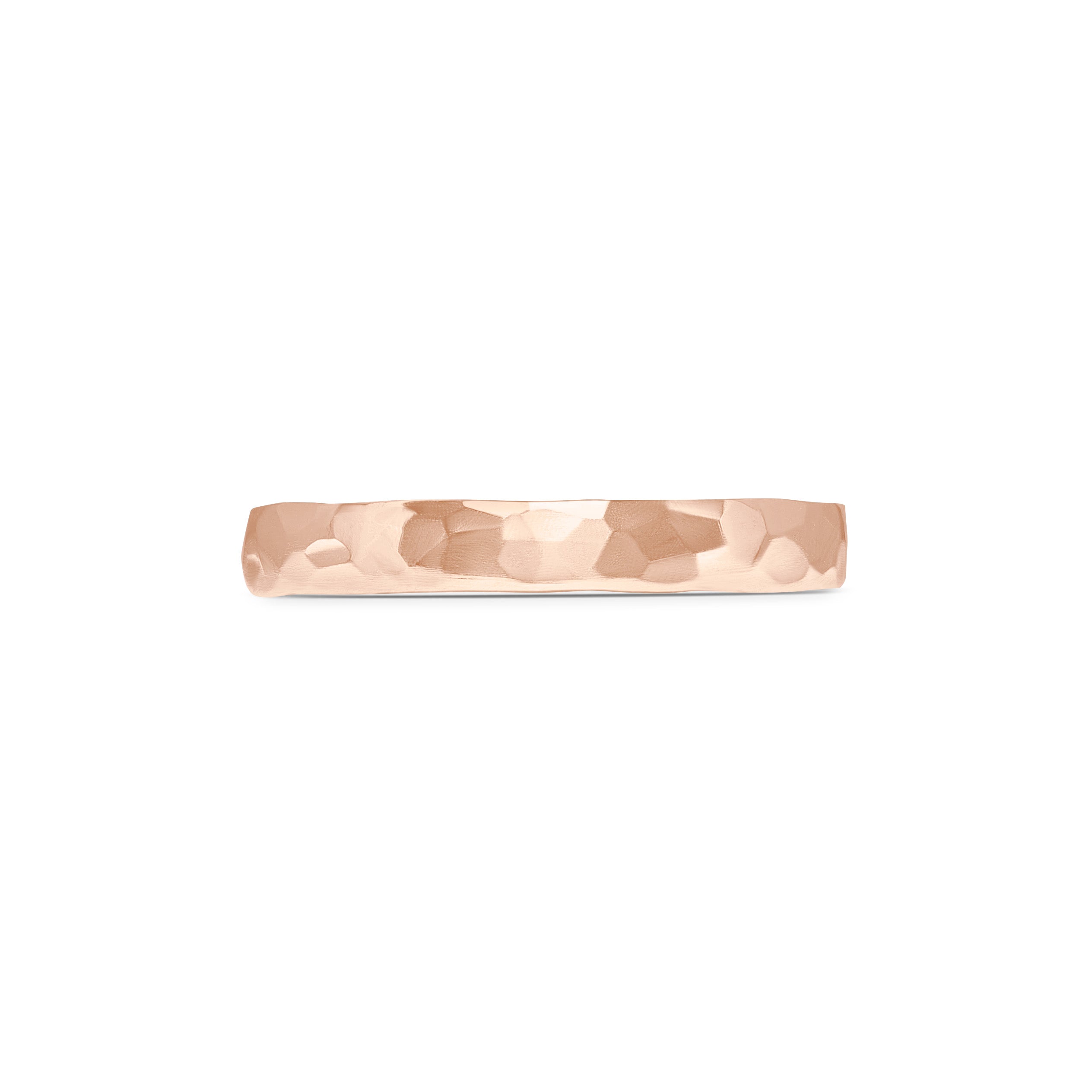 The Polished Hammered Flat Wedding Band - 3.5mm by East London jeweller Rachel Boston | Discover our collections of unique and timeless engagement rings, wedding rings, and modern fine jewellery.