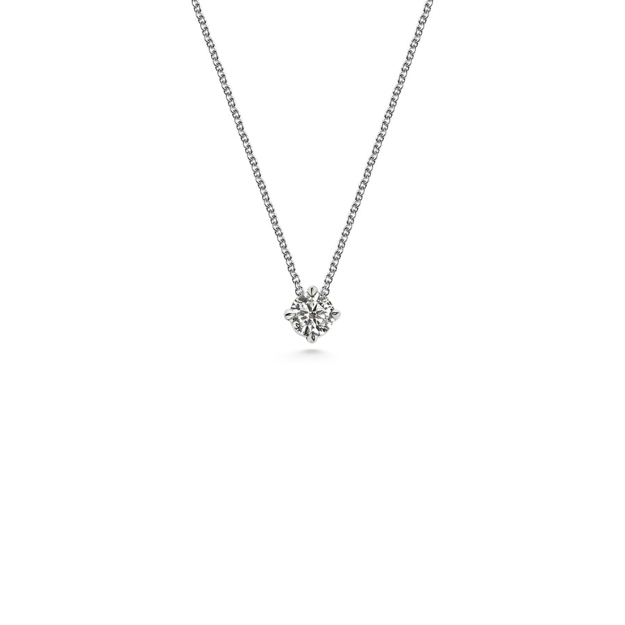 The 3mm White Diamond Slider Necklace by East London jeweller Rachel Boston | Discover our collections of unique and timeless engagement rings, wedding rings, and modern fine jewellery. - Rachel Boston Jewellery