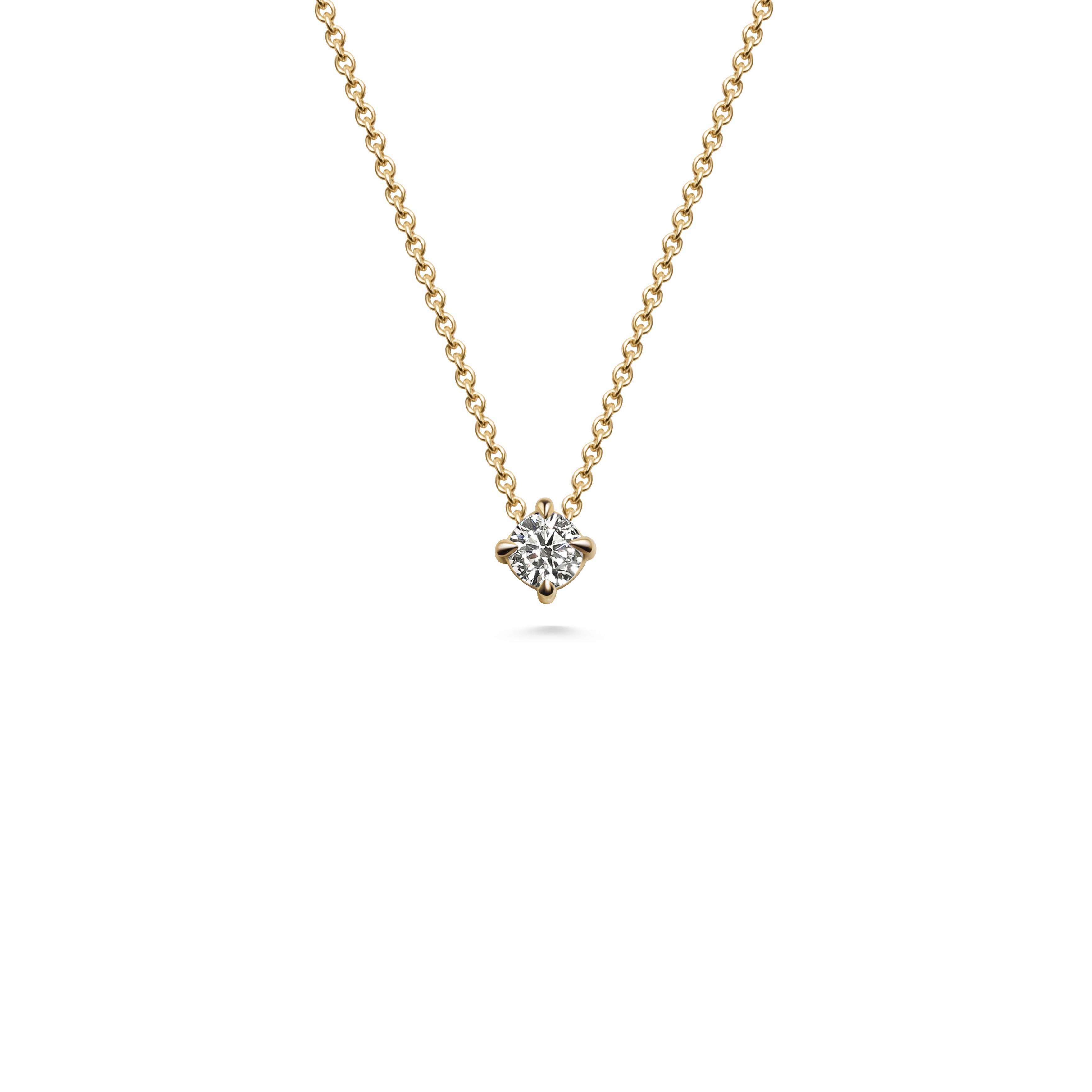 The 3mm White Diamond Slider Necklace by East London jeweller Rachel Boston | Discover our collections of unique and timeless engagement rings, wedding rings, and modern fine jewellery.