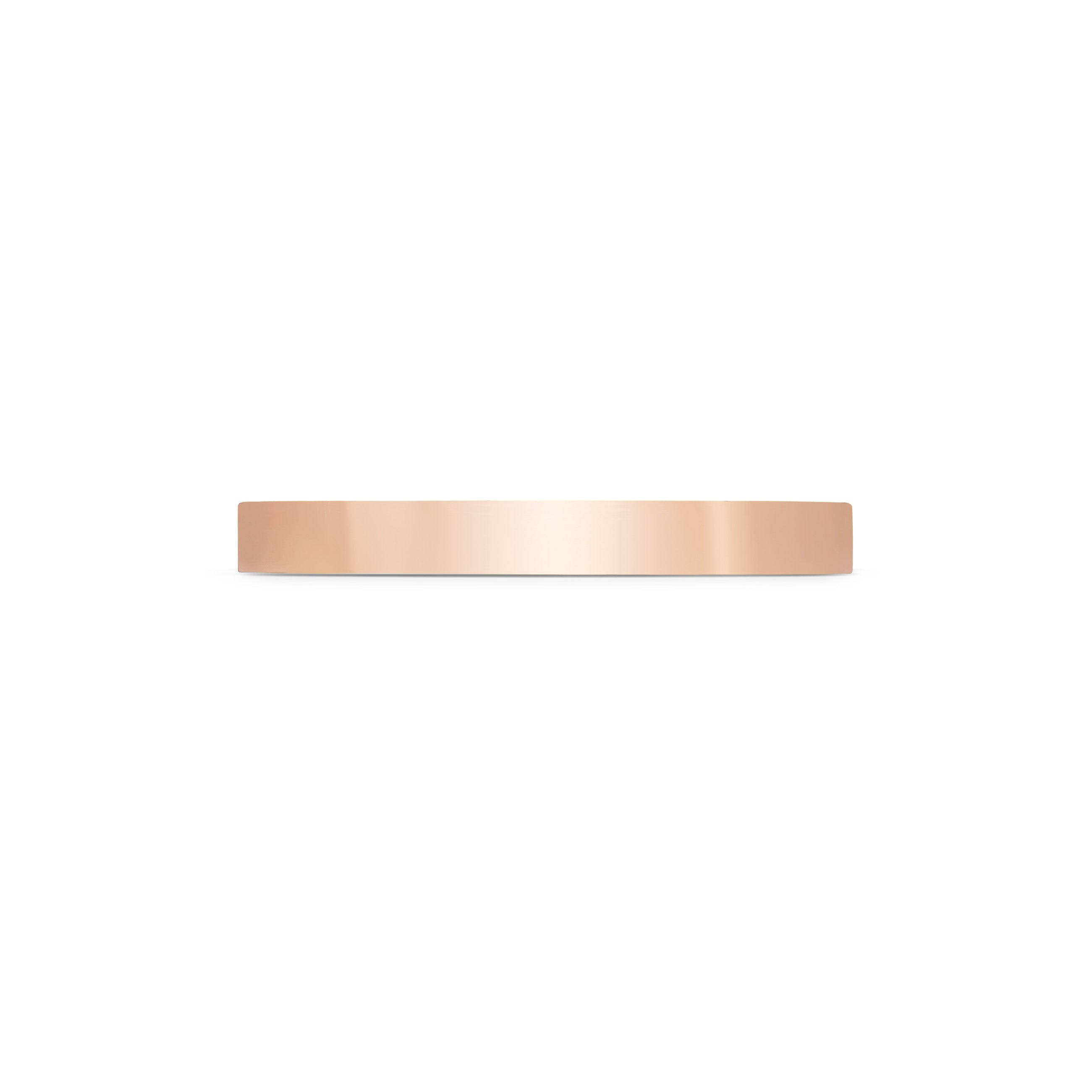 The Polish Finish Flat Wedding Band - 3mm by East London jeweller Rachel Boston | Discover our collections of unique and timeless engagement rings, wedding rings, and modern fine jewellery.