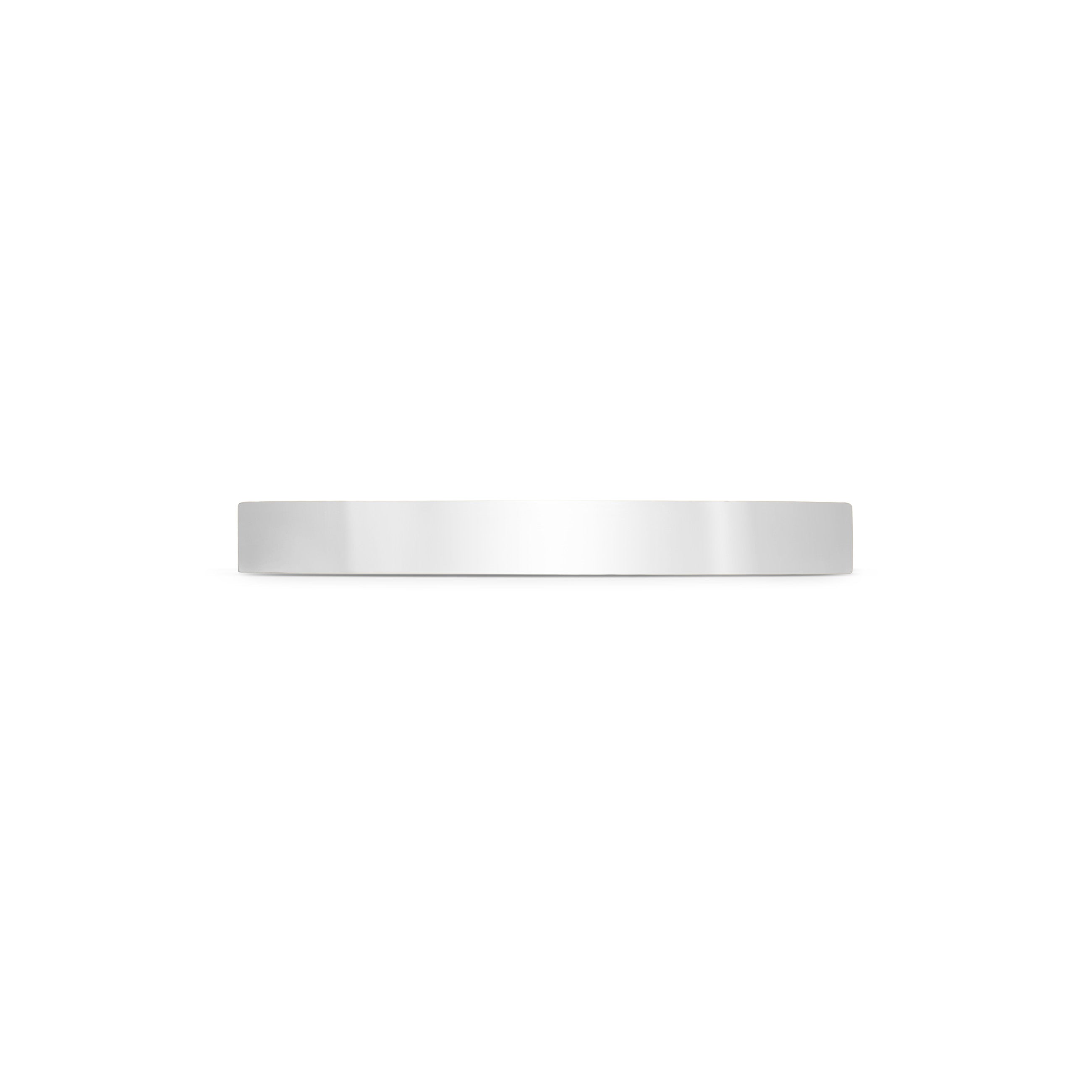 The Polish Finish Flat Wedding Band - 3mm by East London jeweller Rachel Boston | Discover our collections of unique and timeless engagement rings, wedding rings, and modern fine jewellery.