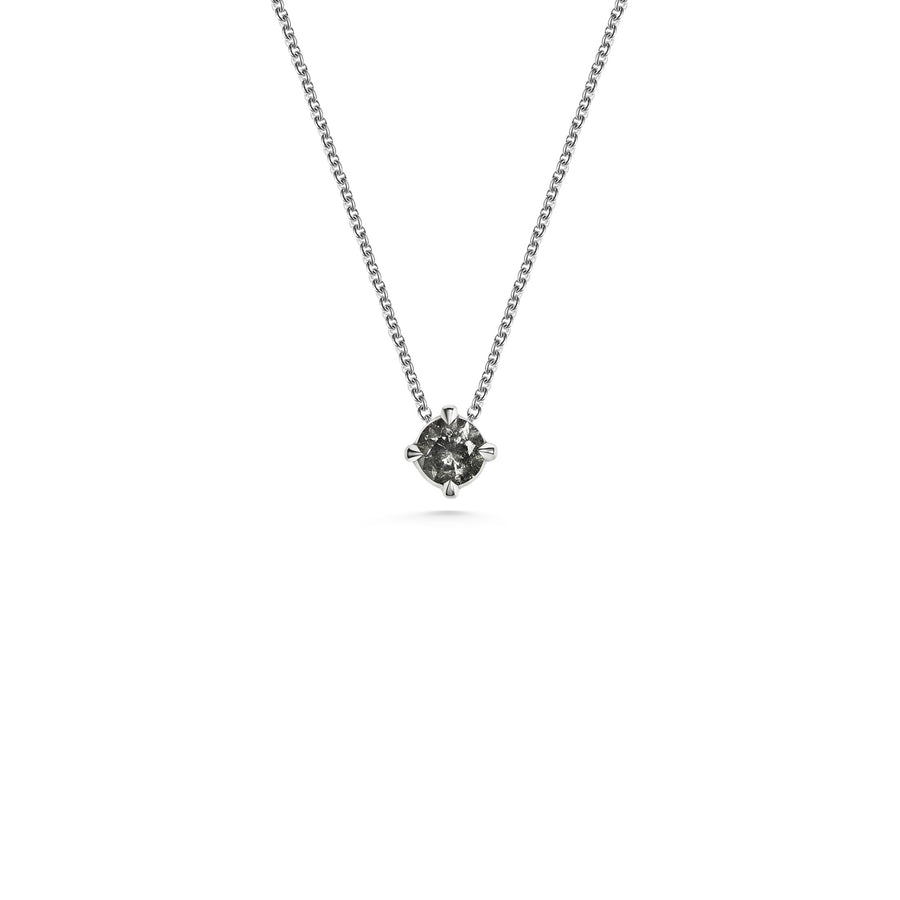 The 3mm Grey Diamond Slider Necklace by East London jeweller Rachel Boston | Discover our collections of unique and timeless engagement rings, wedding rings, and modern fine jewellery. - Rachel Boston Jewellery