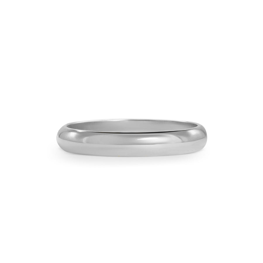 The Polished D Shape Wedding Band - 3mm by East London jeweller Rachel Boston | Discover our collections of unique and timeless engagement rings, wedding rings, and modern fine jewellery. - Rachel Boston Jewellery