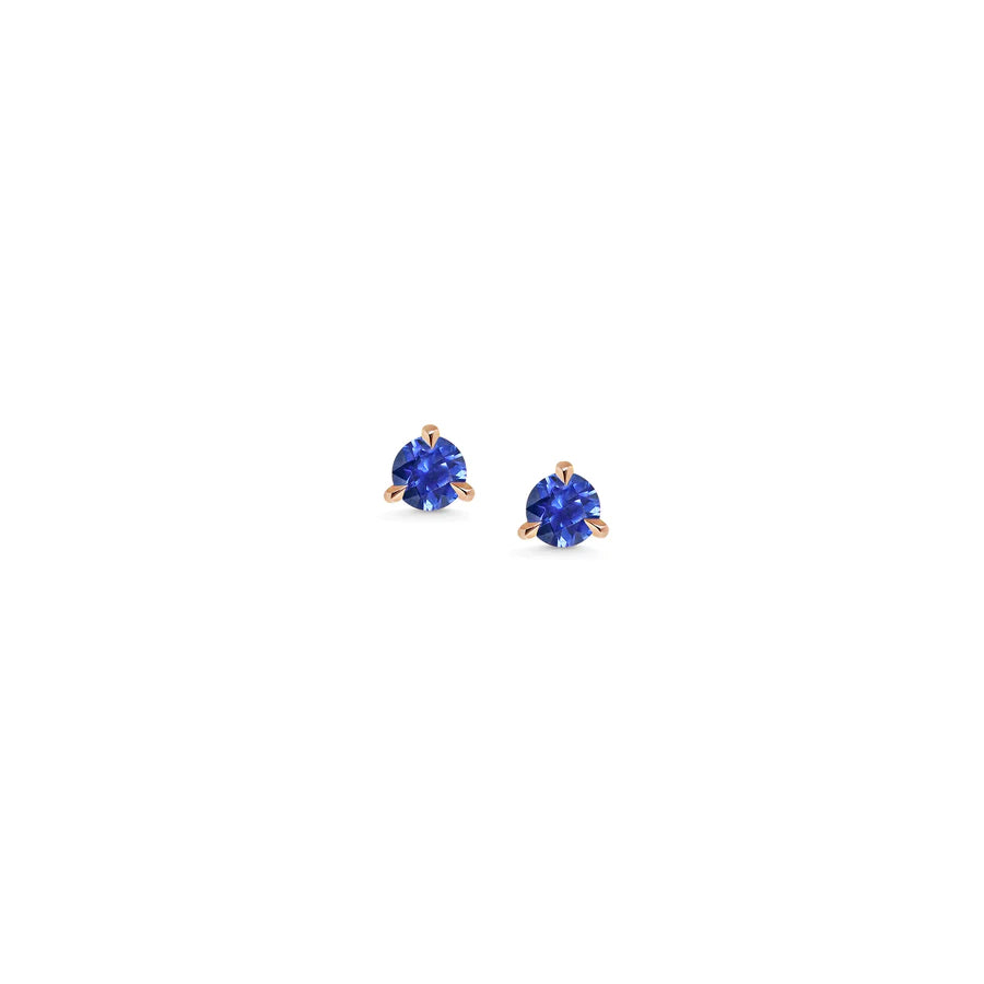 The 3mm Round Sapphire Stud Earrings by East London jeweller Rachel Boston | Discover our collections of unique and timeless engagement rings, wedding rings, and modern fine jewellery.