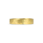 Matte Hammered Flat Wedding Band - 4.5mm