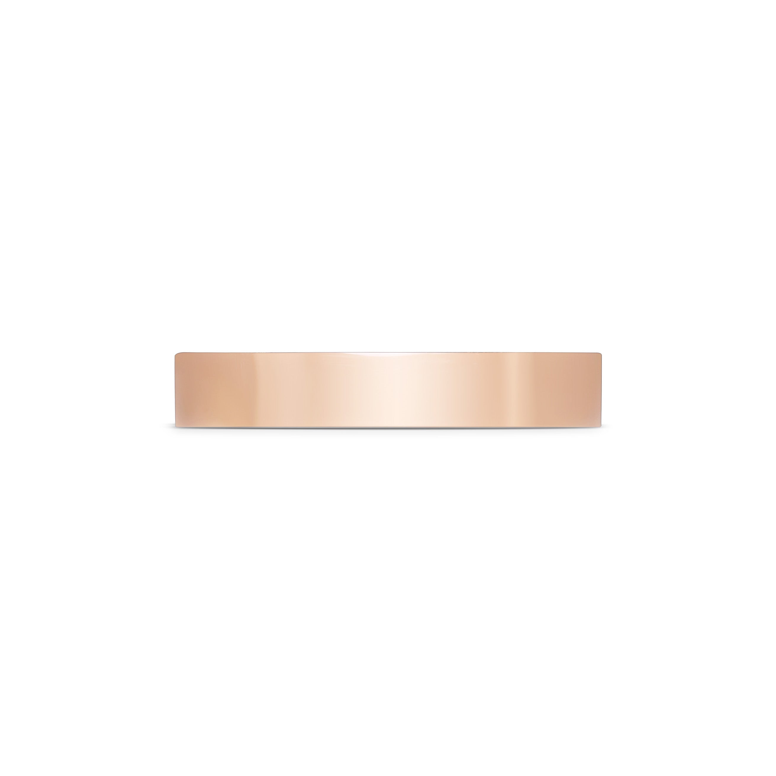 The Polish Finish Flat Wedding Band - 4mm by East London jeweller Rachel Boston | Discover our collections of unique and timeless engagement rings, wedding rings, and modern fine jewellery.