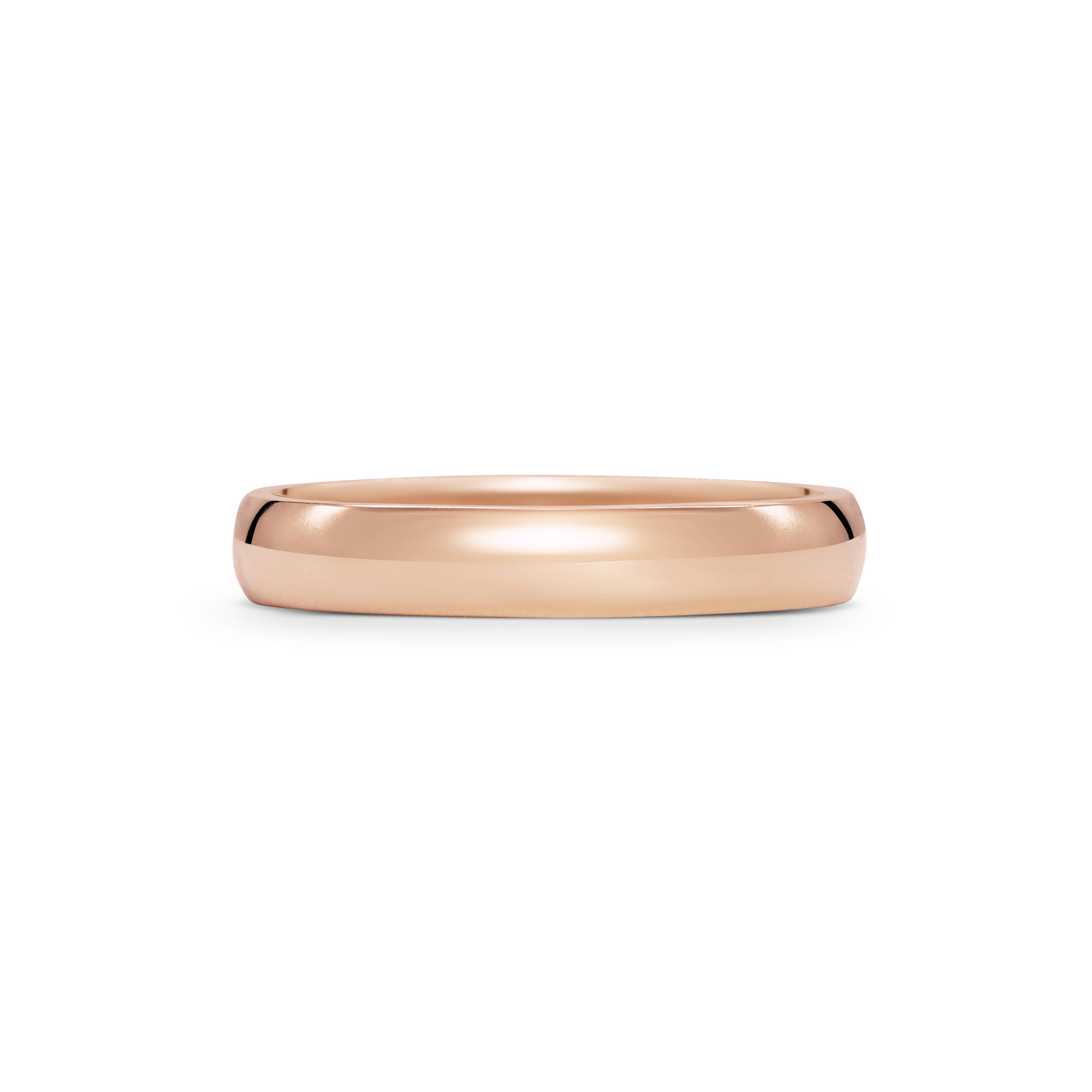 The Polished D Shape Wedding Band - 4mm by East London jeweller Rachel Boston | Discover our collections of unique and timeless engagement rings, wedding rings, and modern fine jewellery.