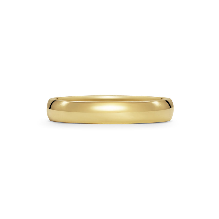 The Polished D Shape Wedding Band - 4mm by East London jeweller Rachel Boston | Discover our collections of unique and timeless engagement rings, wedding rings, and modern fine jewellery. - Rachel Boston Jewellery