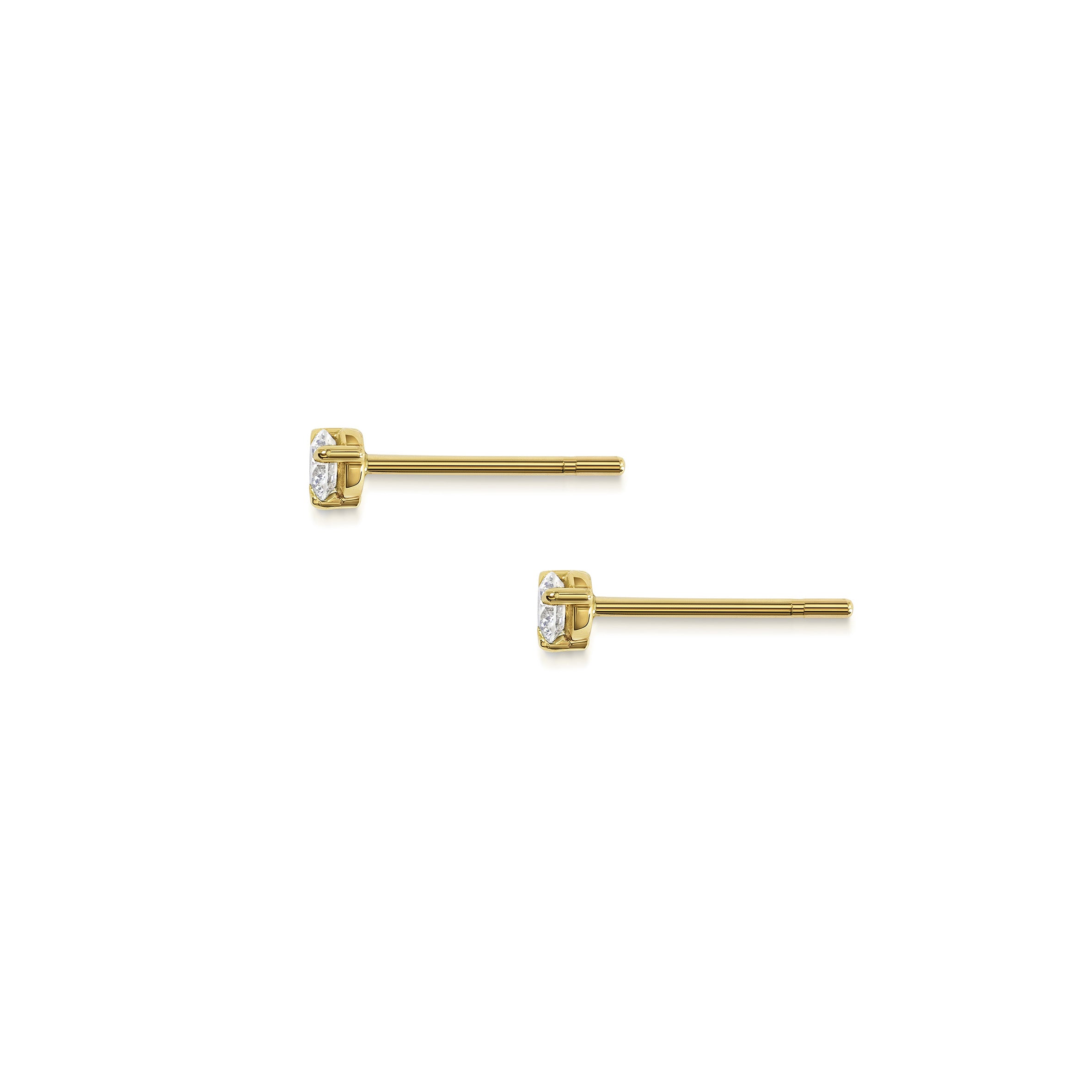 The 4mm Round Diamond Stud Earrings by East London jeweller Rachel Boston | Discover our collections of unique and timeless engagement rings, wedding rings, and modern fine jewellery.
