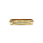 Stream Engraved D Shaped Band - 4mm
