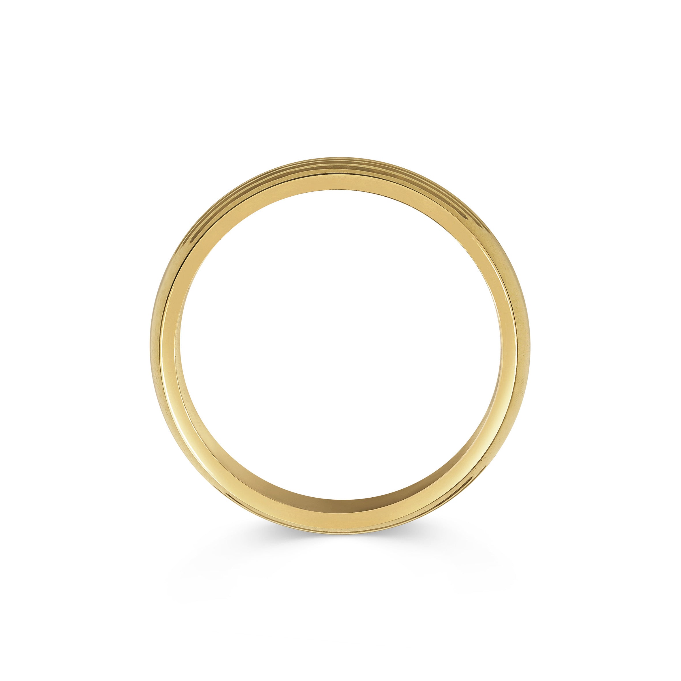 The Stream Engraved D Shaped Band - 4mm by East London jeweller Rachel Boston | Discover our collections of unique and timeless engagement rings, wedding rings, and modern fine jewellery.
