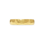 Polished Hammered D Shape Wedding Band - 5.5mm