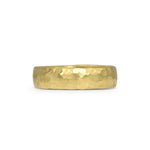 Matte Hammered D Shape Wedding Band - 5.5mm