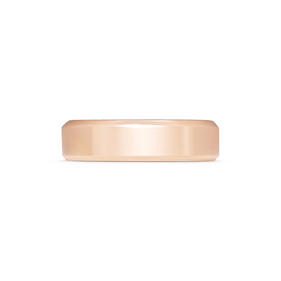 The Chamfered Edge Wedding Band - Polished - 5.7mm by East London jeweller Rachel Boston | Discover our collections of unique and timeless engagement rings, wedding rings, and modern fine jewellery. - Rachel Boston Jewellery