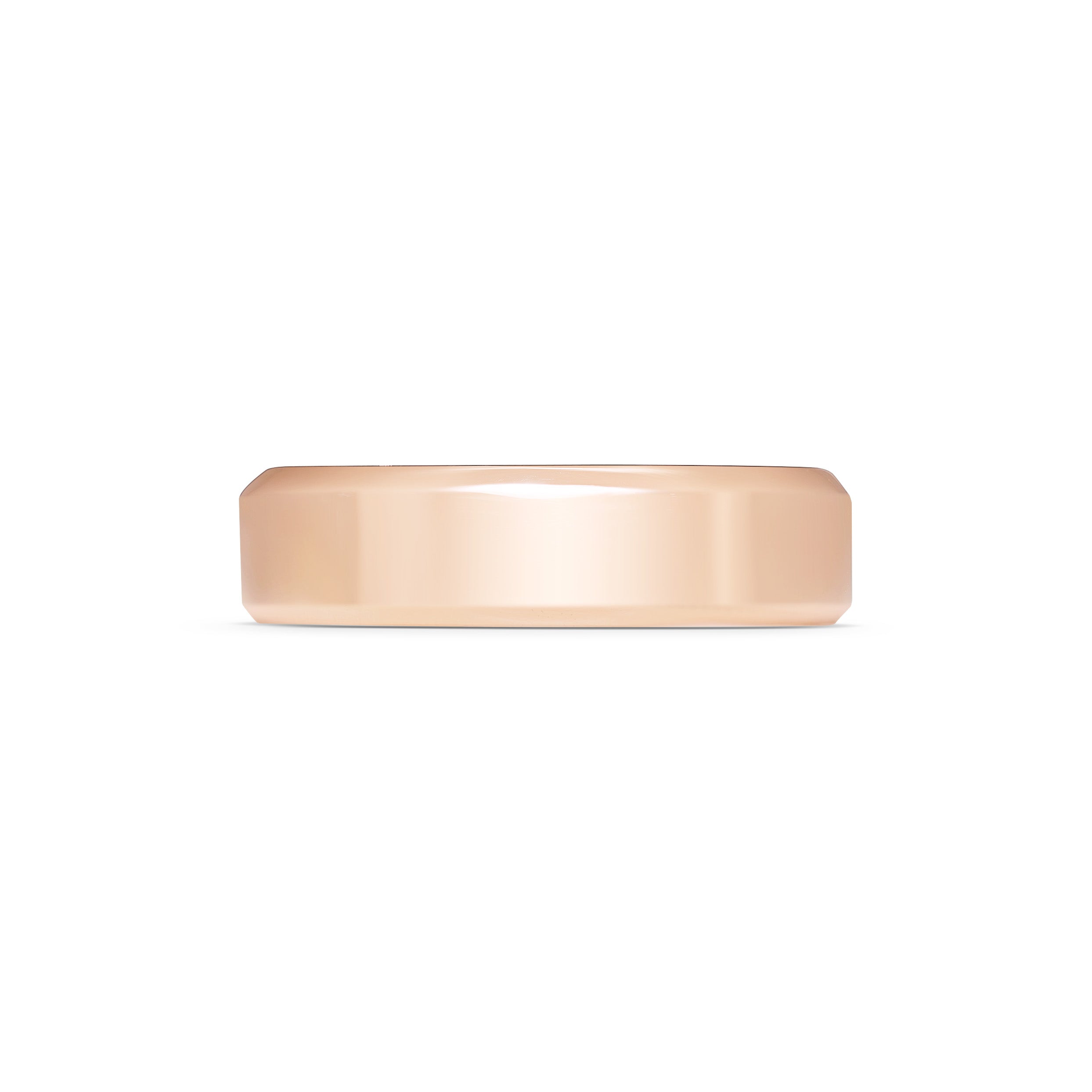 The Chamfered Edge Wedding Band - Polished - 5.7mm by East London jeweller Rachel Boston | Discover our collections of unique and timeless engagement rings, wedding rings, and modern fine jewellery.