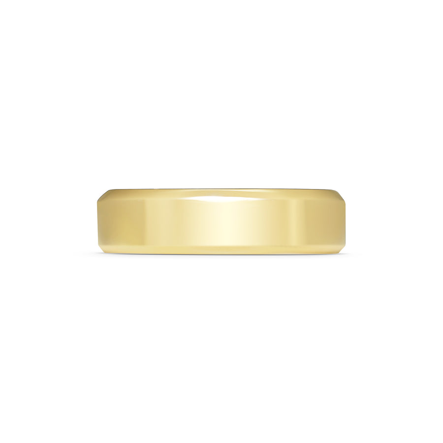 The Chamfered Edge Wedding Band - Polished - 5.7mm by East London jeweller Rachel Boston | Discover our collections of unique and timeless engagement rings, wedding rings, and modern fine jewellery. - Rachel Boston Jewellery