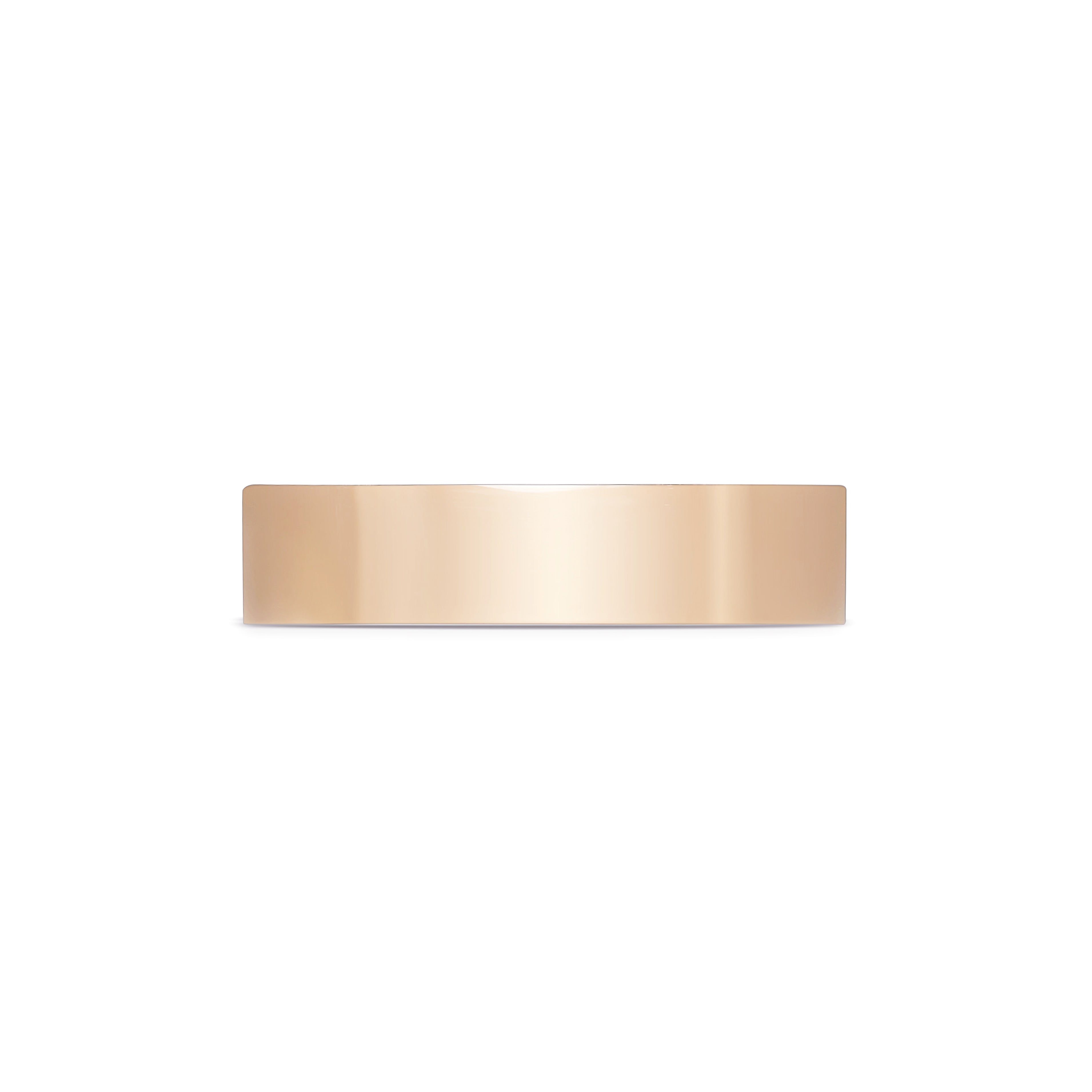 The Polish Finish Flat Wedding Band - 5mm by East London jeweller Rachel Boston | Discover our collections of unique and timeless engagement rings, wedding rings, and modern fine jewellery.