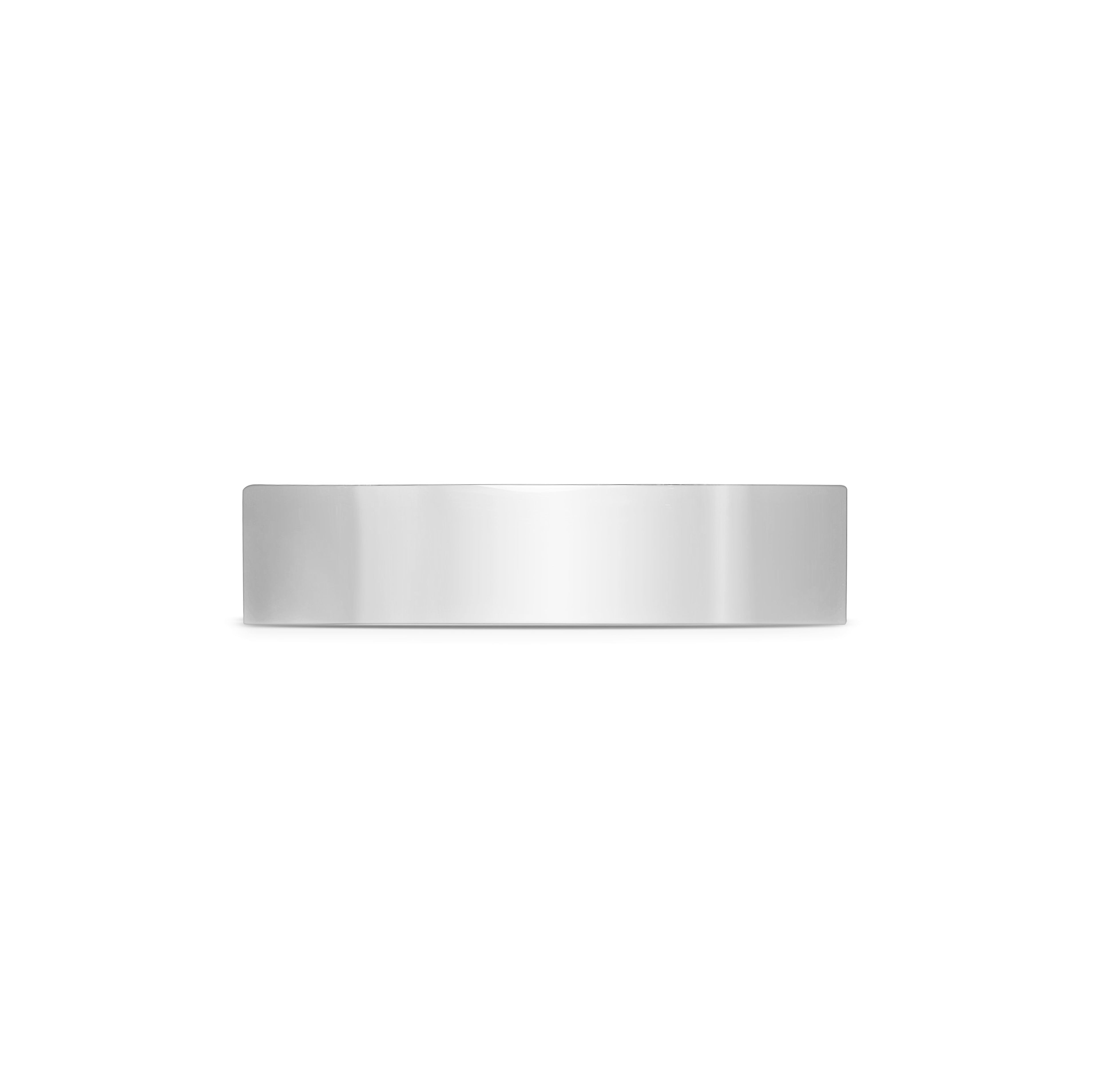 The Polish Finish Flat Wedding Band - 5mm by East London jeweller Rachel Boston | Discover our collections of unique and timeless engagement rings, wedding rings, and modern fine jewellery.