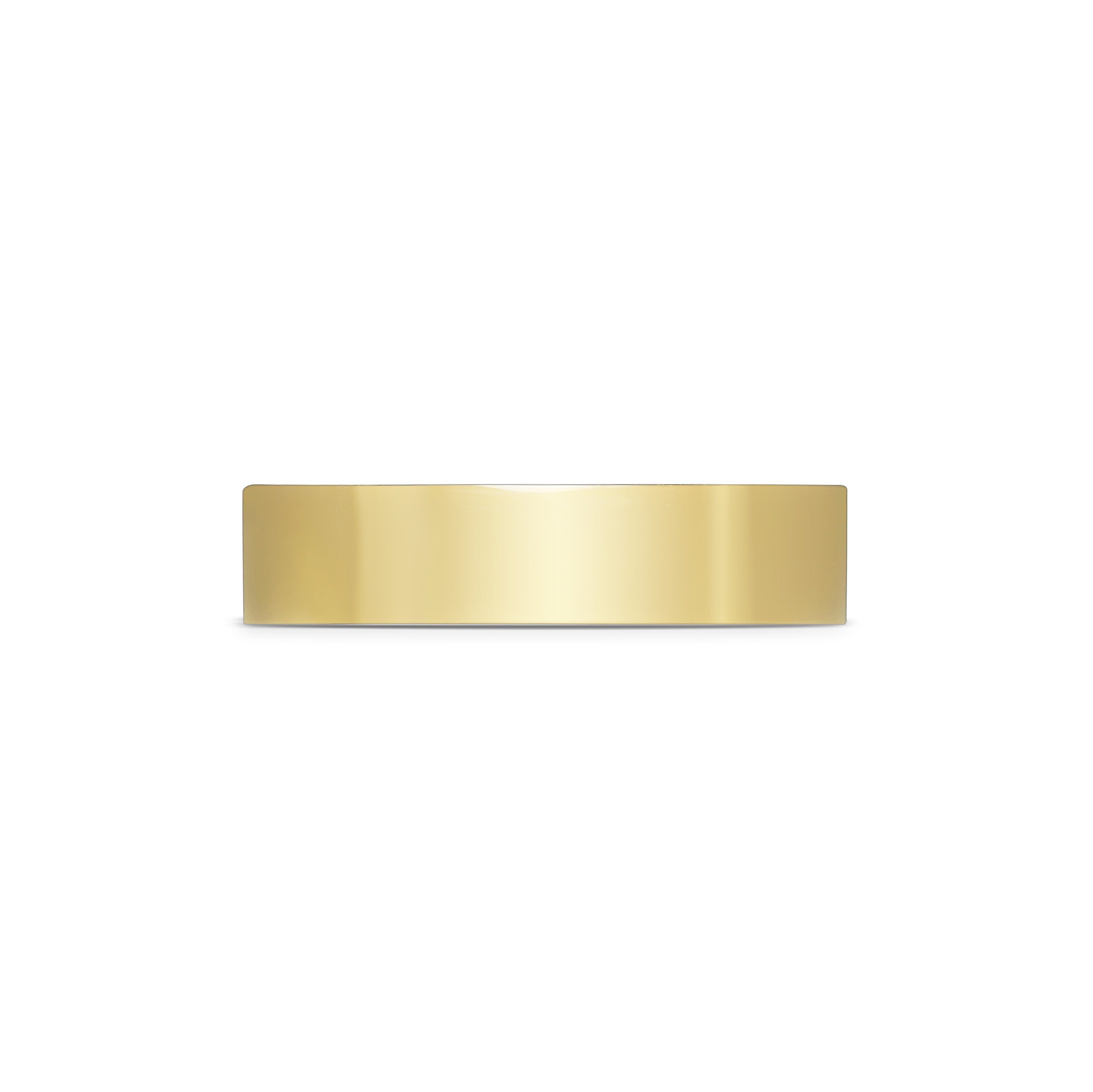 The Polish Finish Flat Wedding Band - 5mm by East London jeweller Rachel Boston | Discover our collections of unique and timeless engagement rings, wedding rings, and modern fine jewellery.