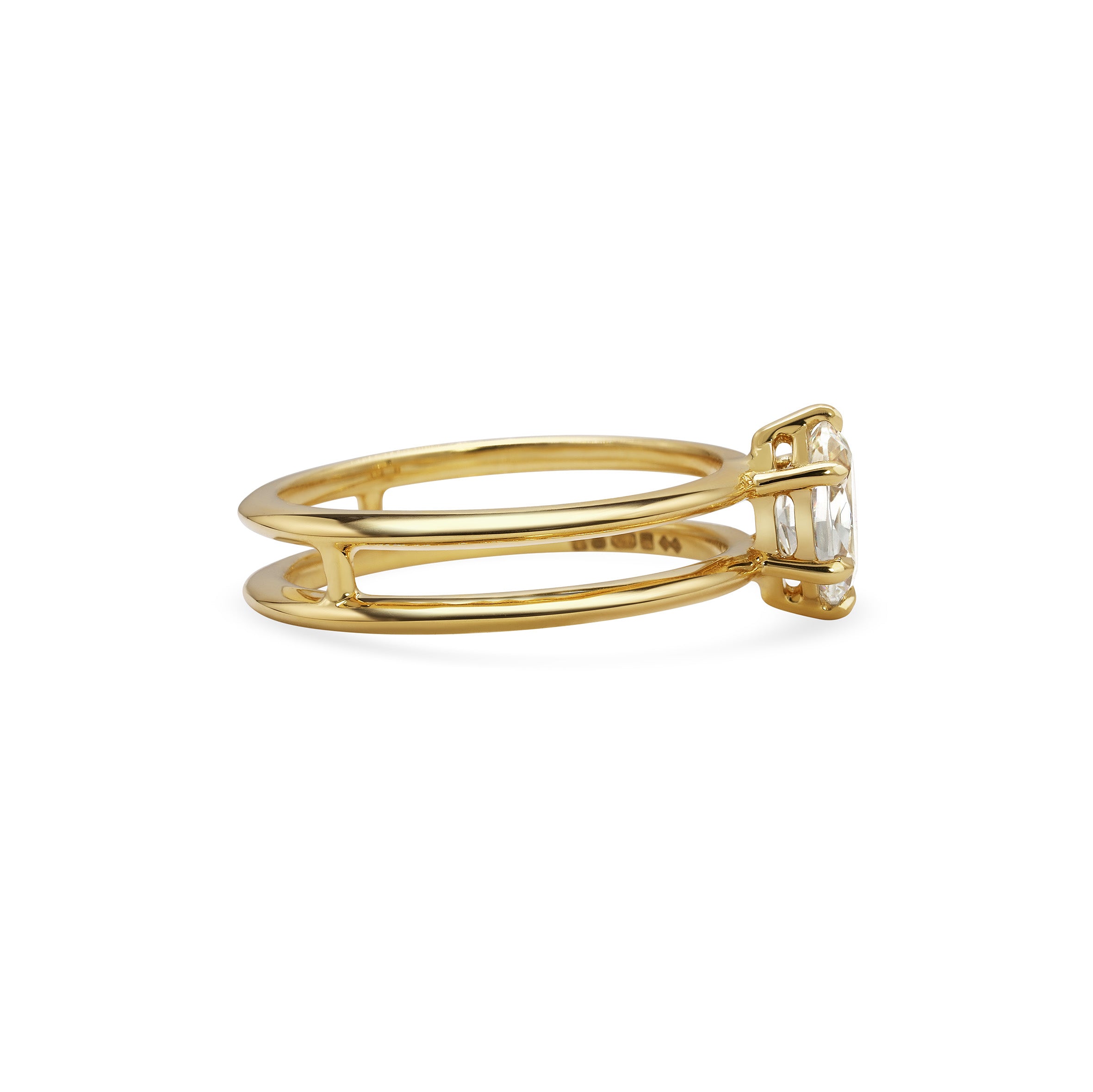 The Adelia Ring by East London jeweller Rachel Boston | Discover our collections of unique and timeless engagement rings, wedding rings, and modern fine jewellery.