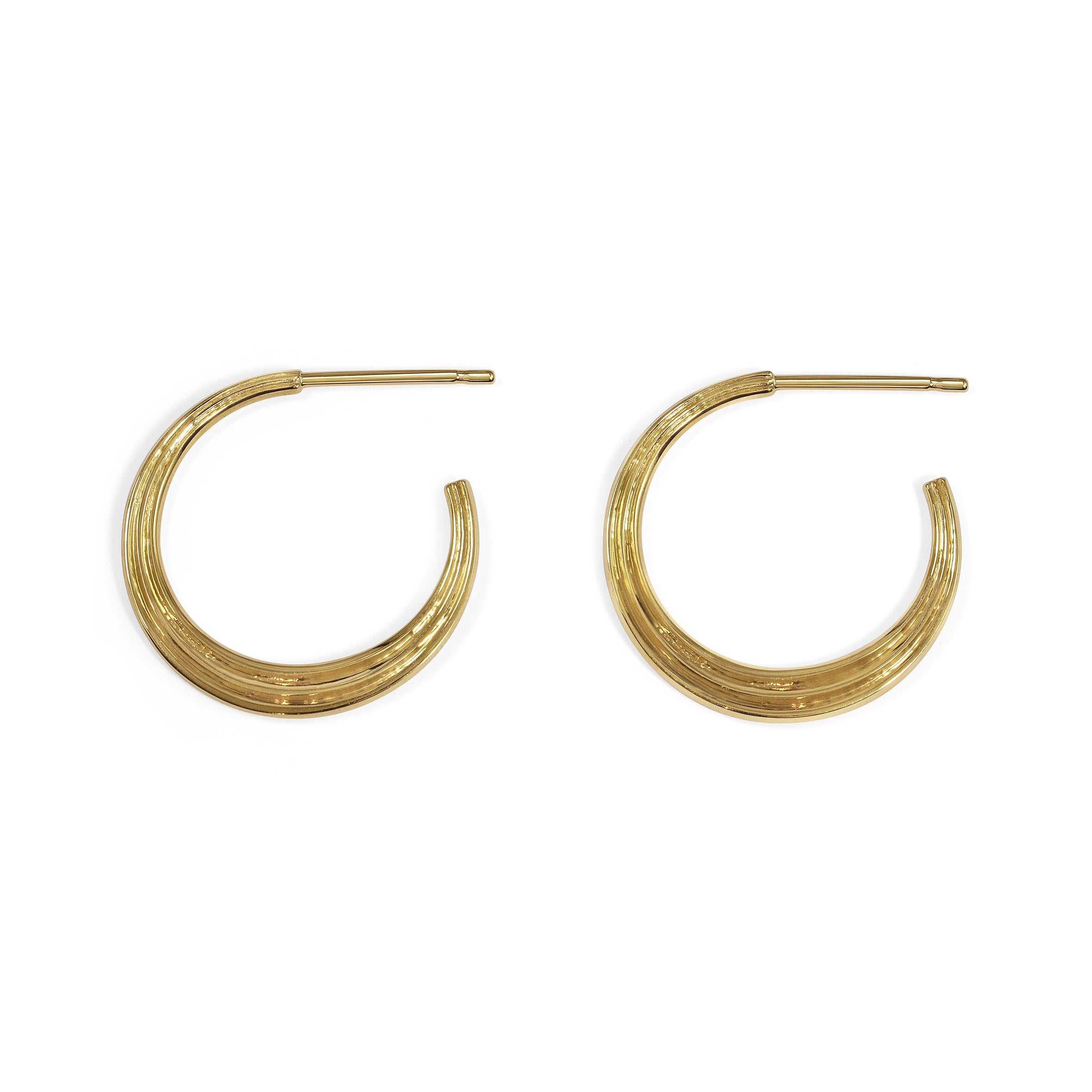 The Adversus Hoop Earrings by East London jeweller Rachel Boston | Discover our collections of unique and timeless engagement rings, wedding rings, and modern fine jewellery.